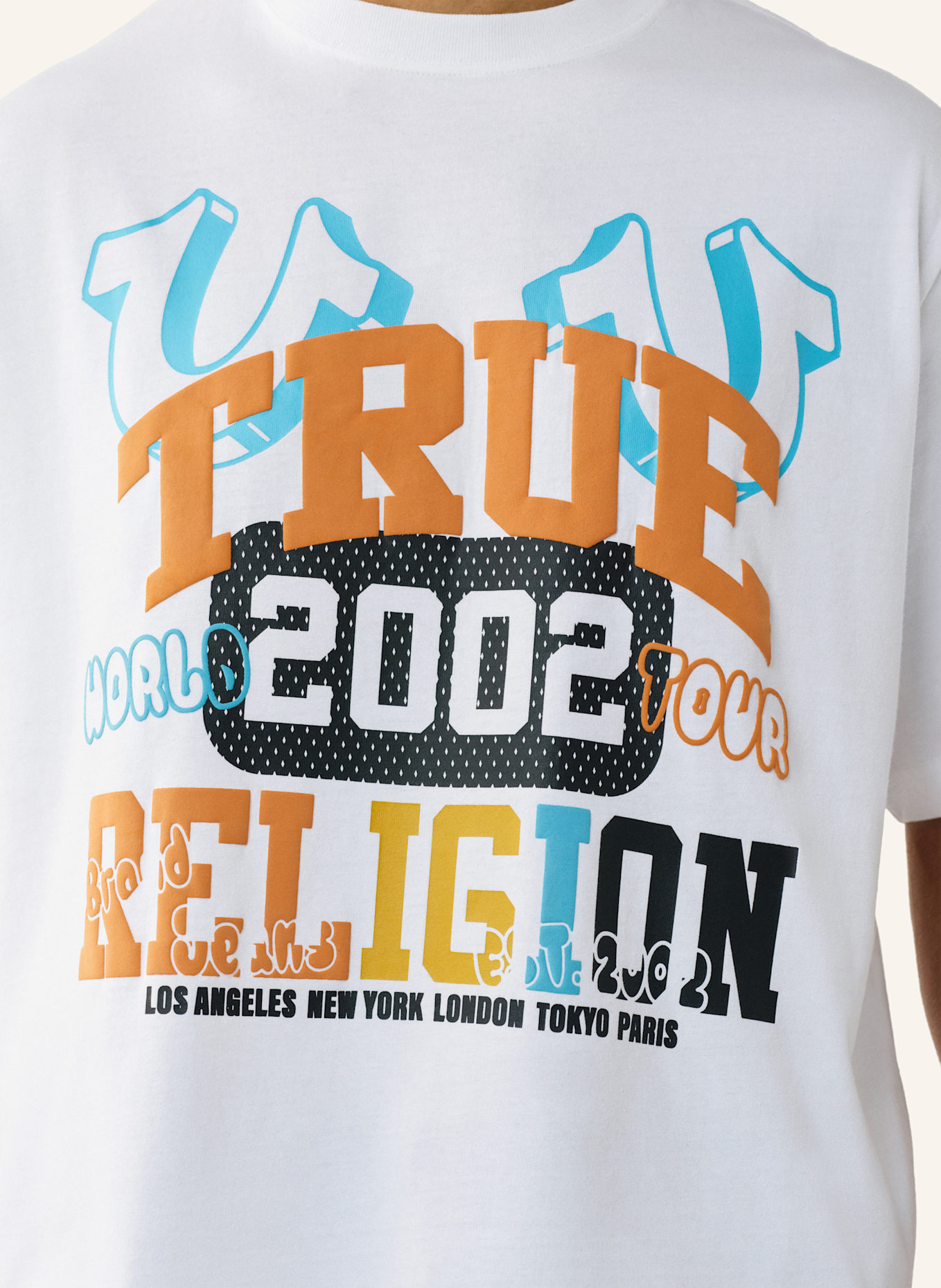 TRUE RELIGION T-Shirt UNIVERSITY: WEISS