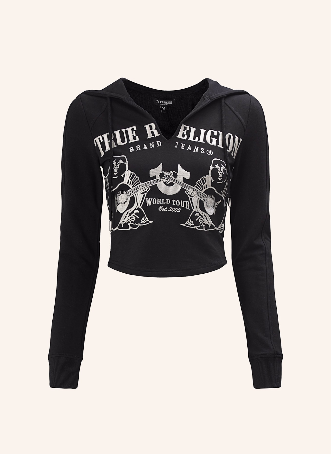 TRUE RELIGION Hoodie: SCHWARZ
