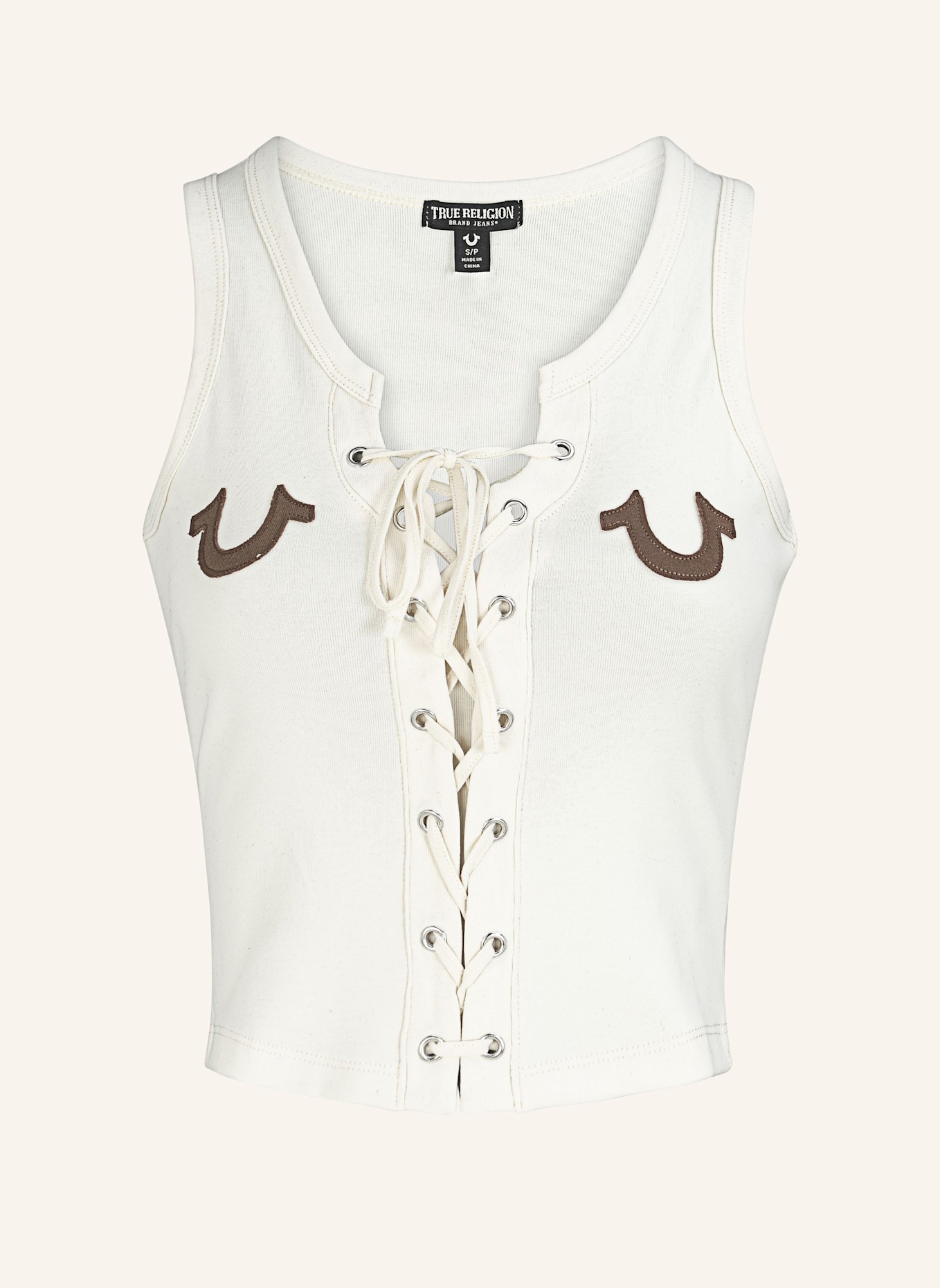 TRUE RELIGION Tankshirt: WEISS
