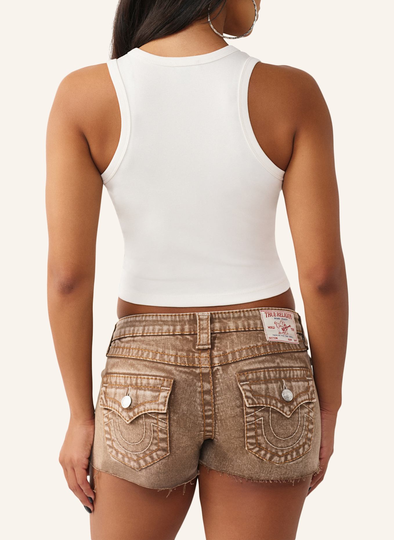 TRUE RELIGION Tankshirt: WEISS