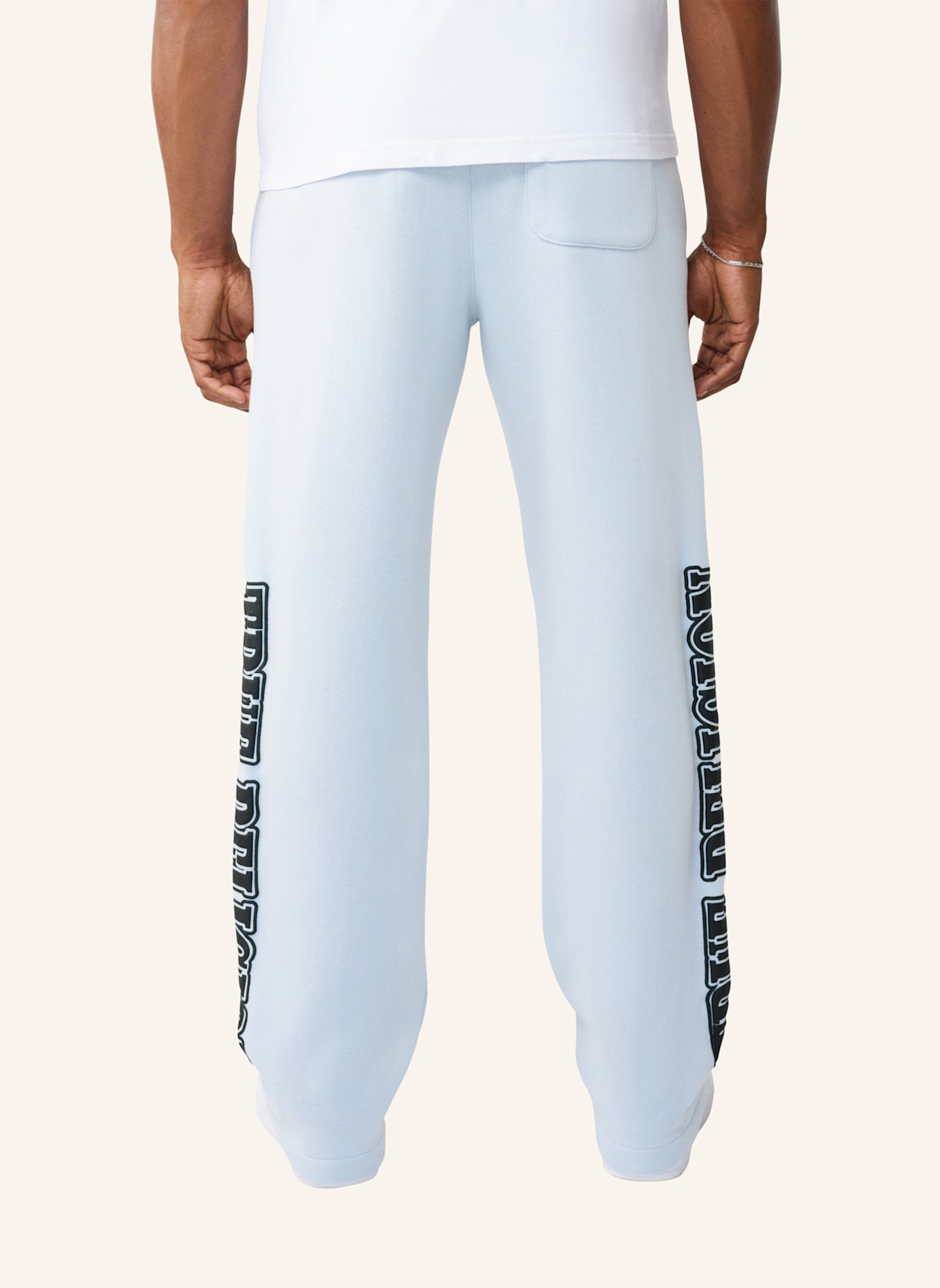 TRUE RELIGION Sweatpant LOGO: BEIGE