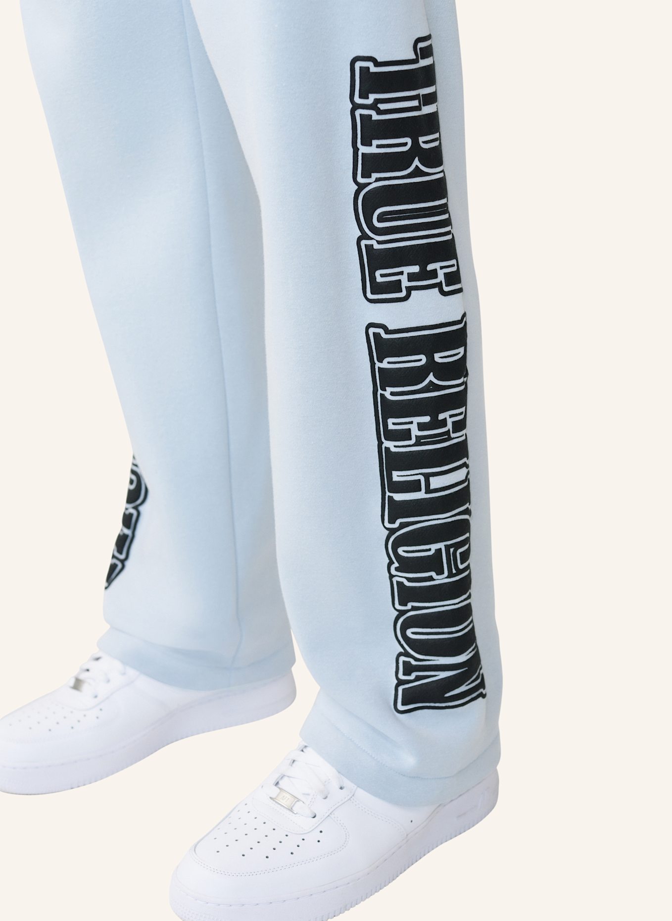 TRUE RELIGION Sweatpant LOGO: BEIGE