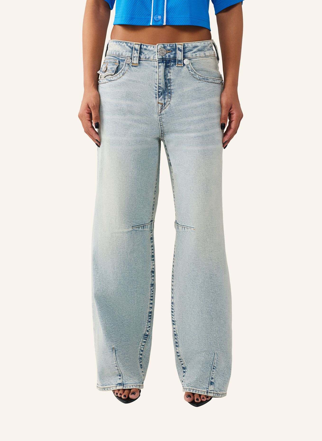 TRUE RELIGION Jeans BARINA BAGGY: HELLBLAU
