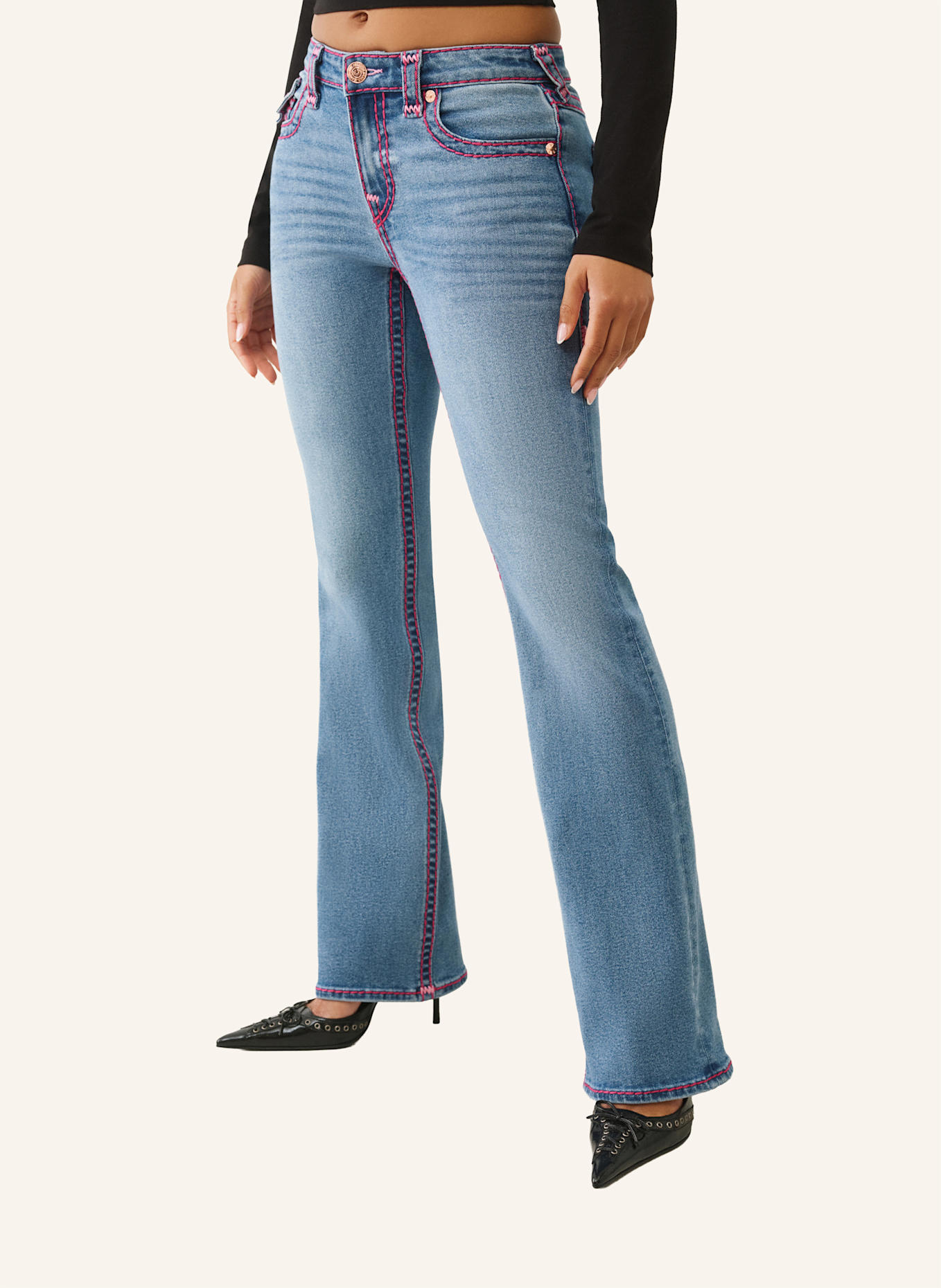 TRUE RELIGION Jeans BECCA Bootcut: BLAU