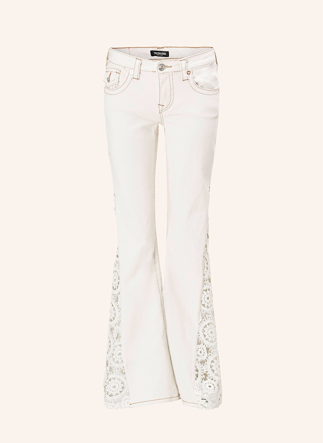 TRUE RELIGION Jeans CROCHET Flare: WEISS