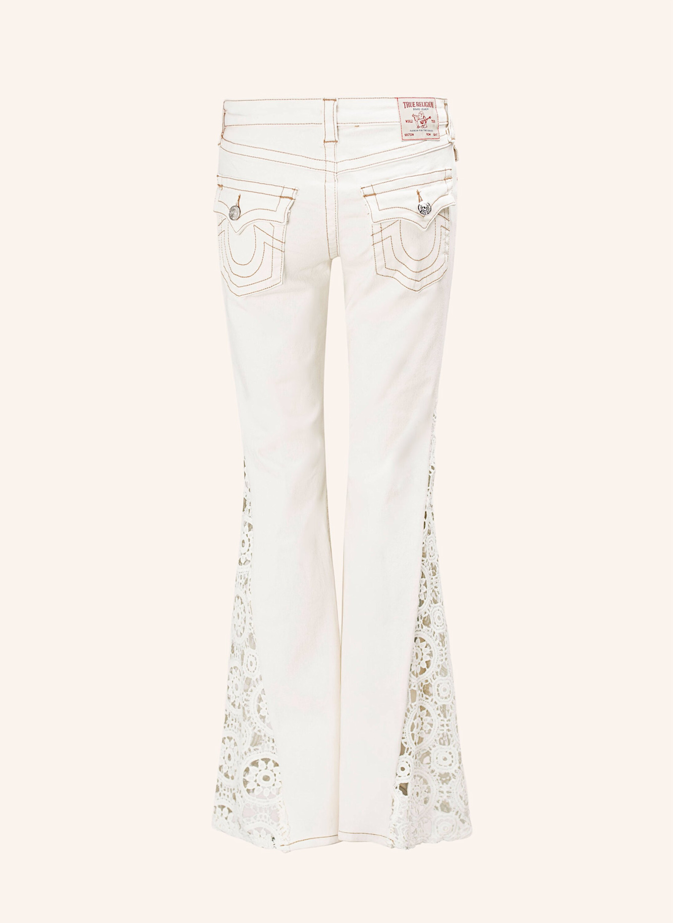 TRUE RELIGION Jeans CROCHET Flare: WEISS