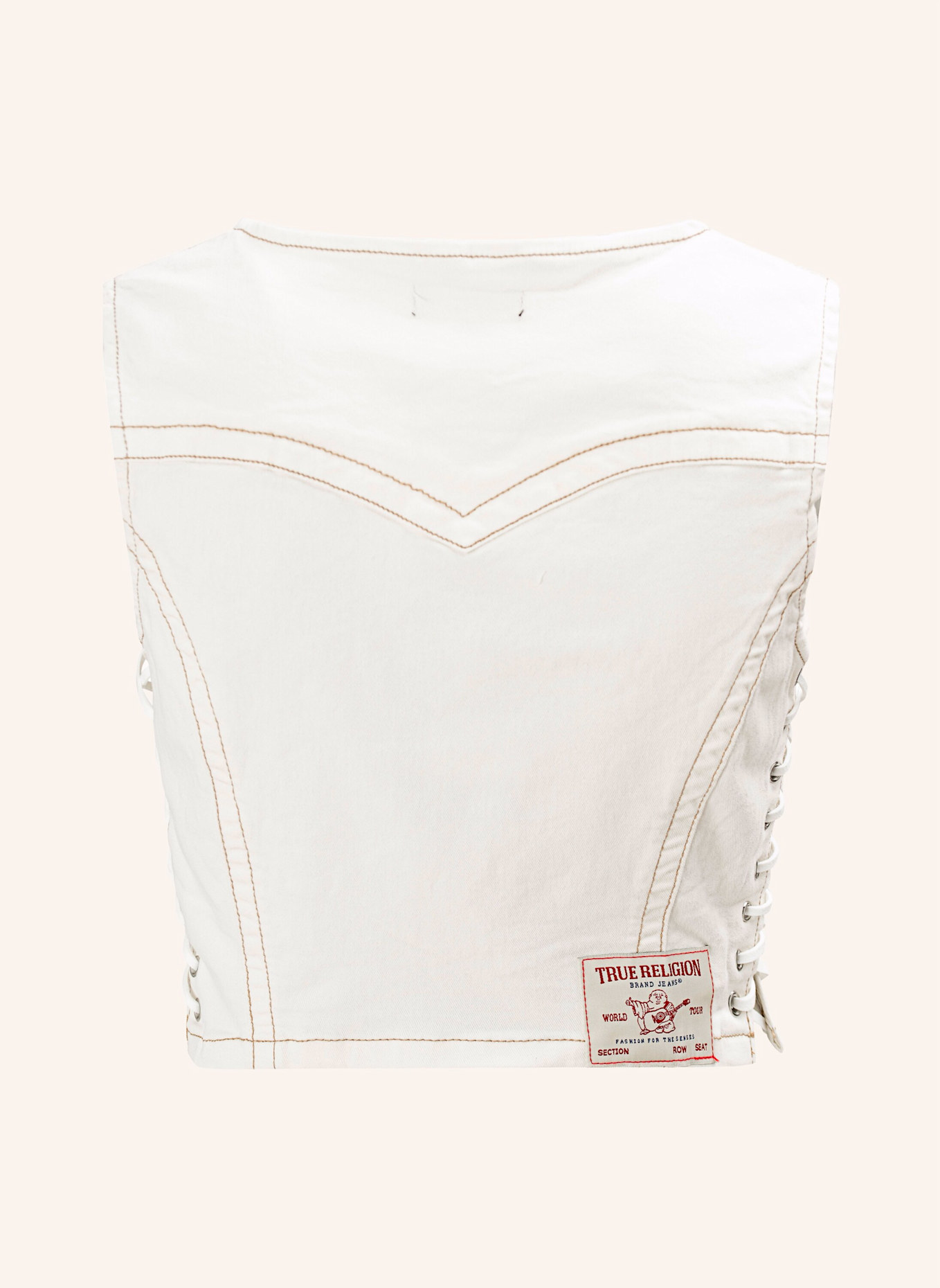 TRUE RELIGION Denim-Top: WEISS