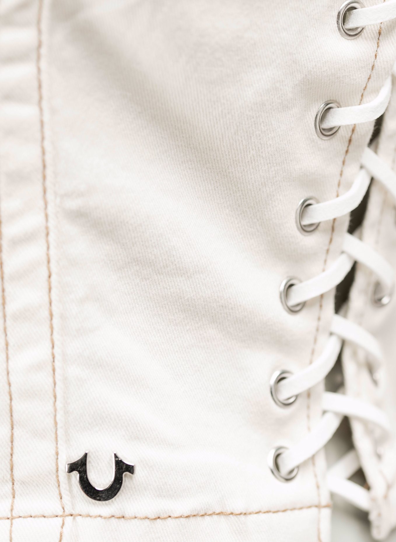 TRUE RELIGION Denim-Top: WEISS