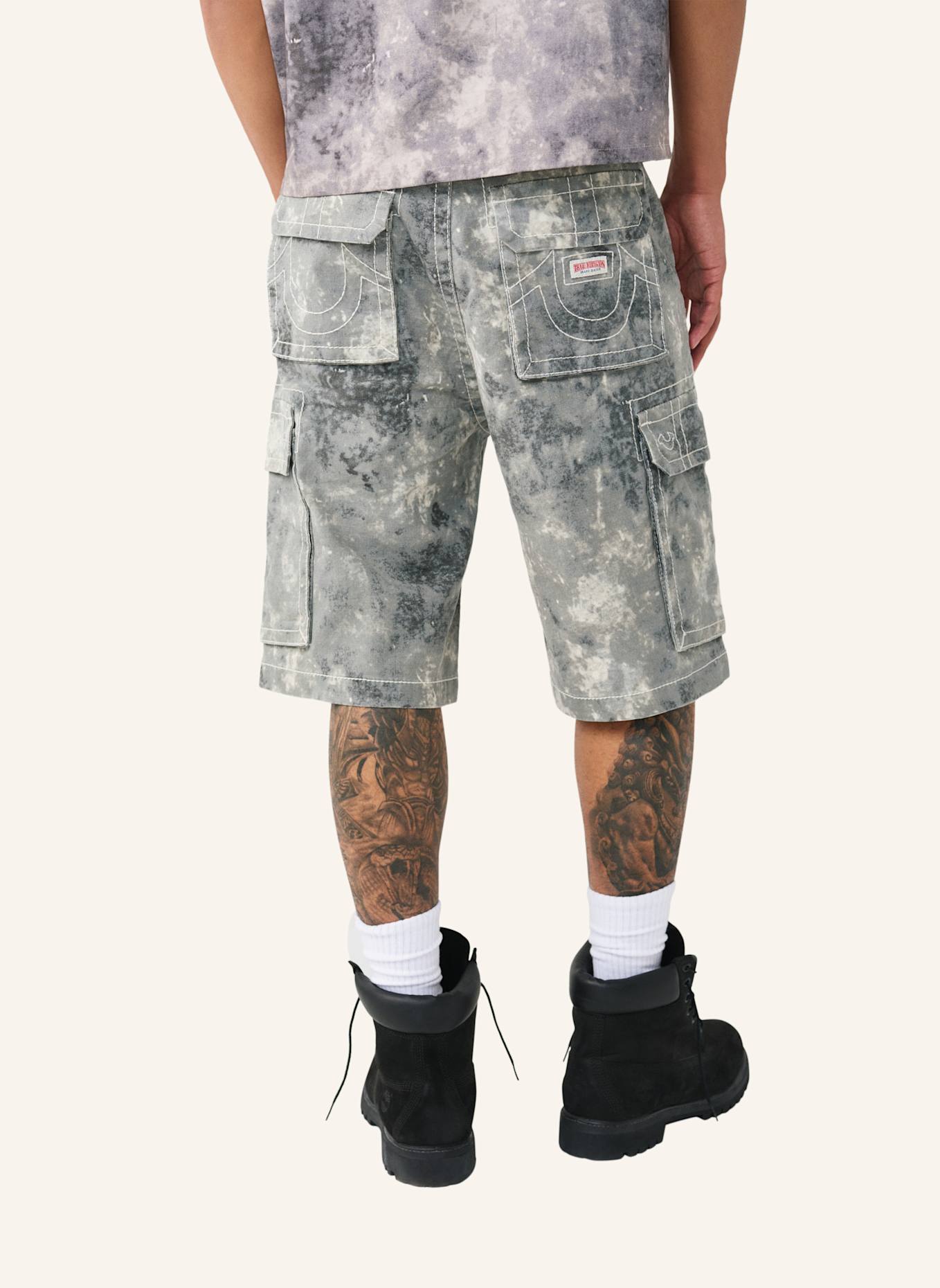 TRUE RELIGION Cargo-Shorts VINNY BIG T: GRAU