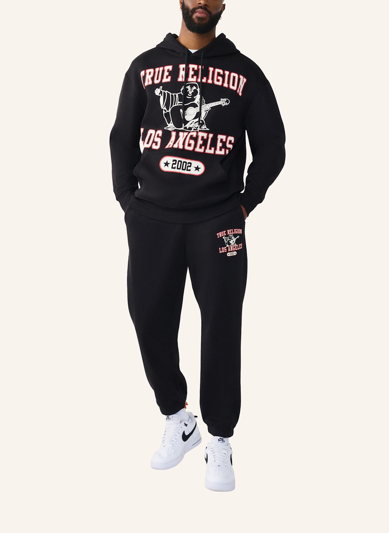 TRUE RELIGION Hoddie BUDDHA: SCHWARZ