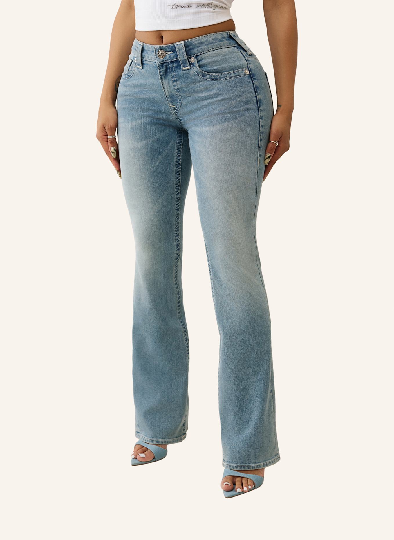 TRUE RELIGION Jeans BECCA BOOT CUT: HELLBLAU/ HELLGRAU