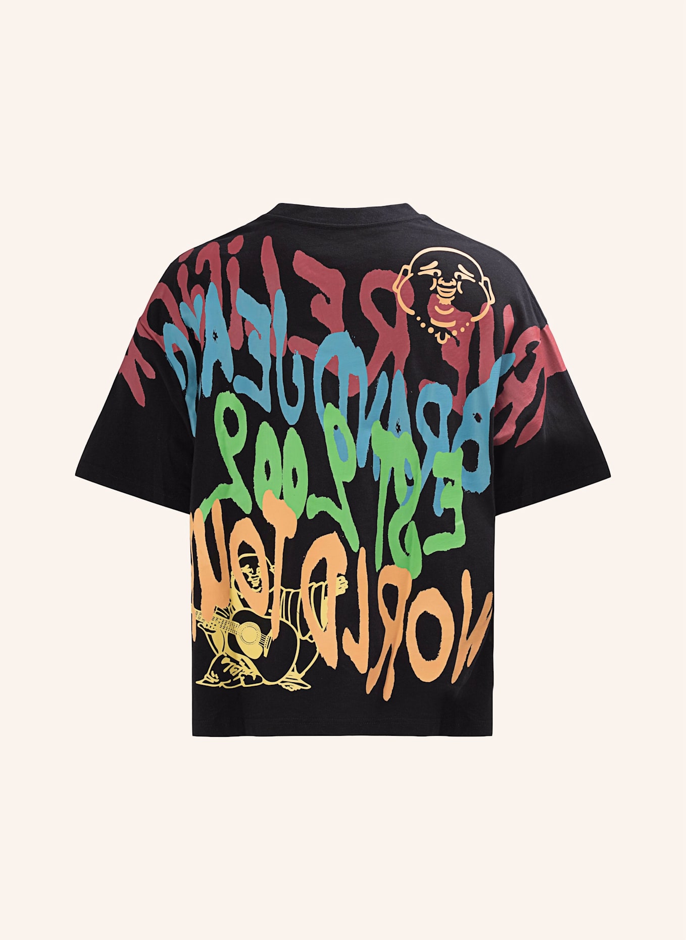 TRUE RELIGION T-Shirt GRAFFITTI: SCHWARZ