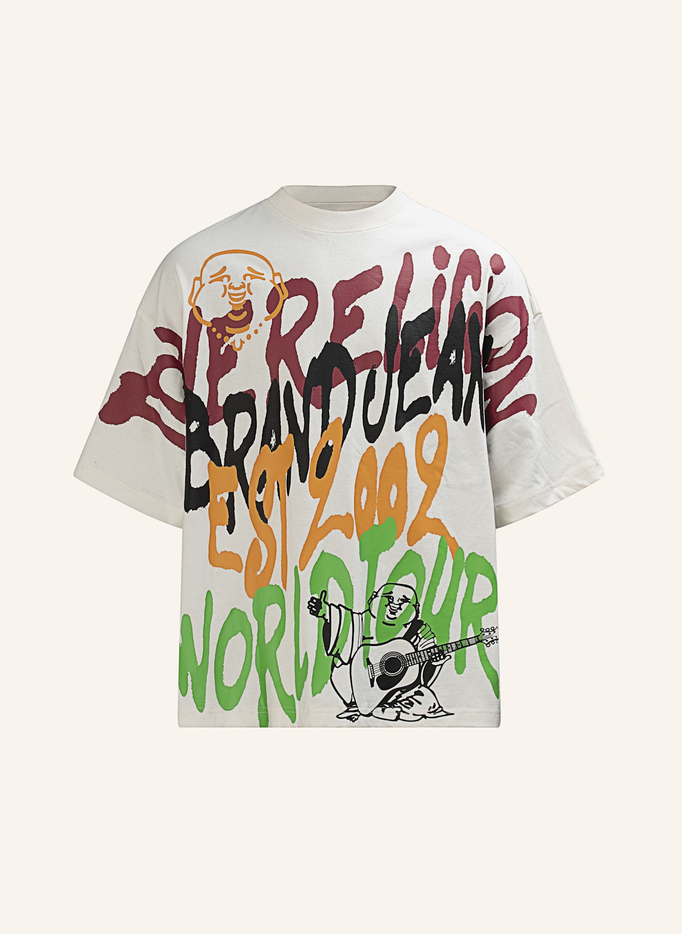 TRUE RELIGION T-Shirt GRAFFITTI: WEISS