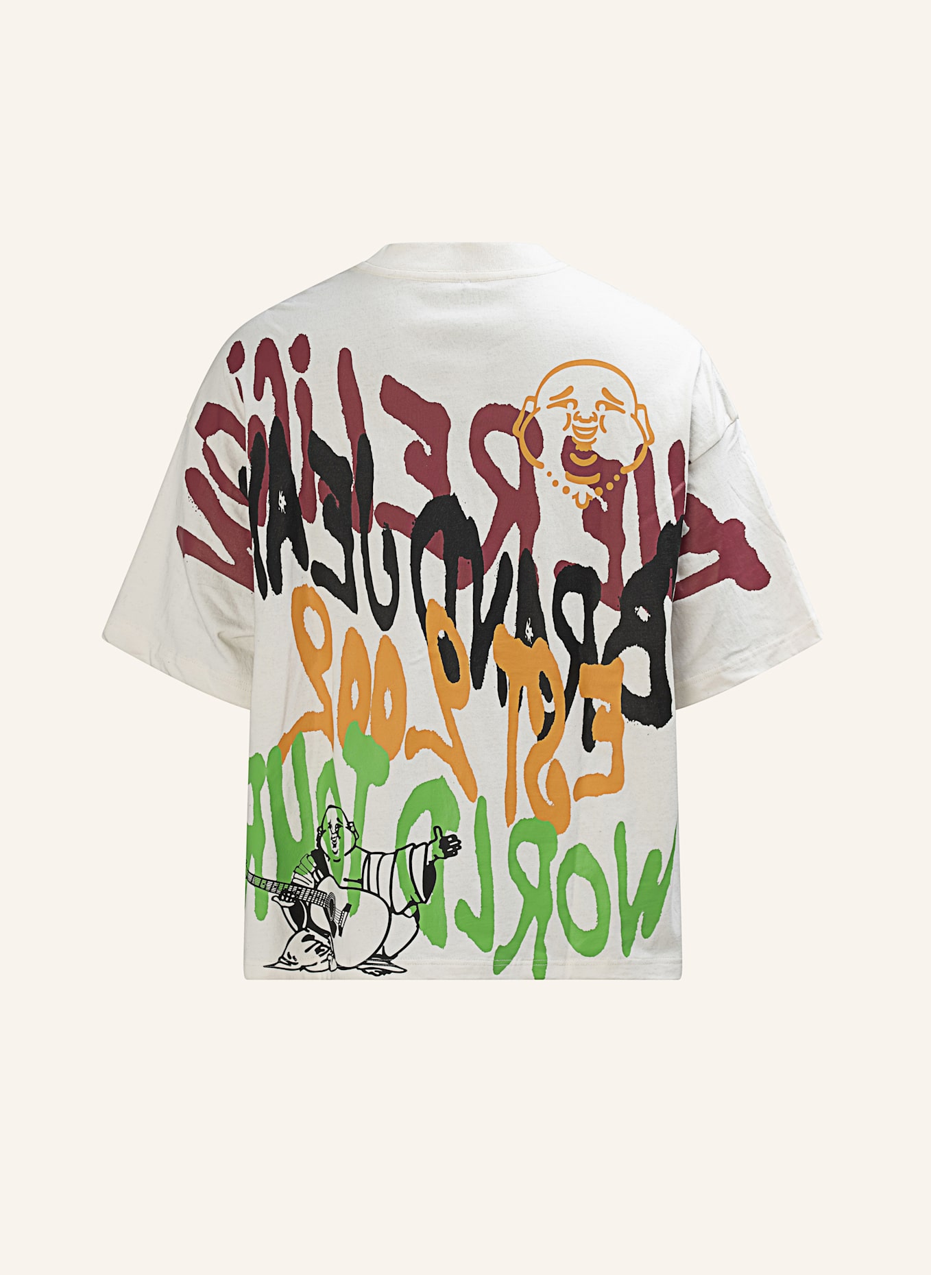 TRUE RELIGION T-Shirt GRAFFITTI: WEISS