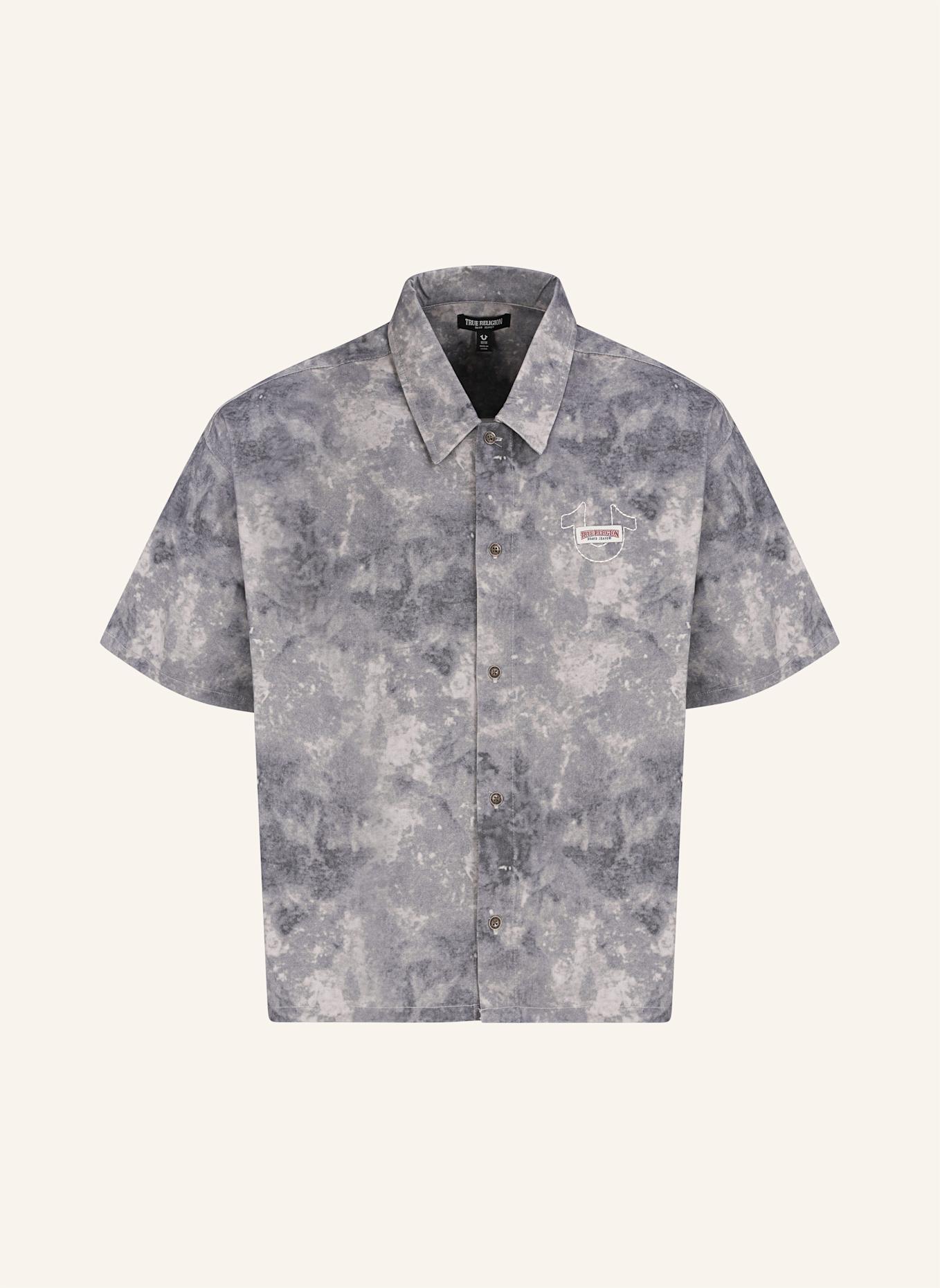 TRUE RELIGION Kurzarmhemd AOP: GRAU