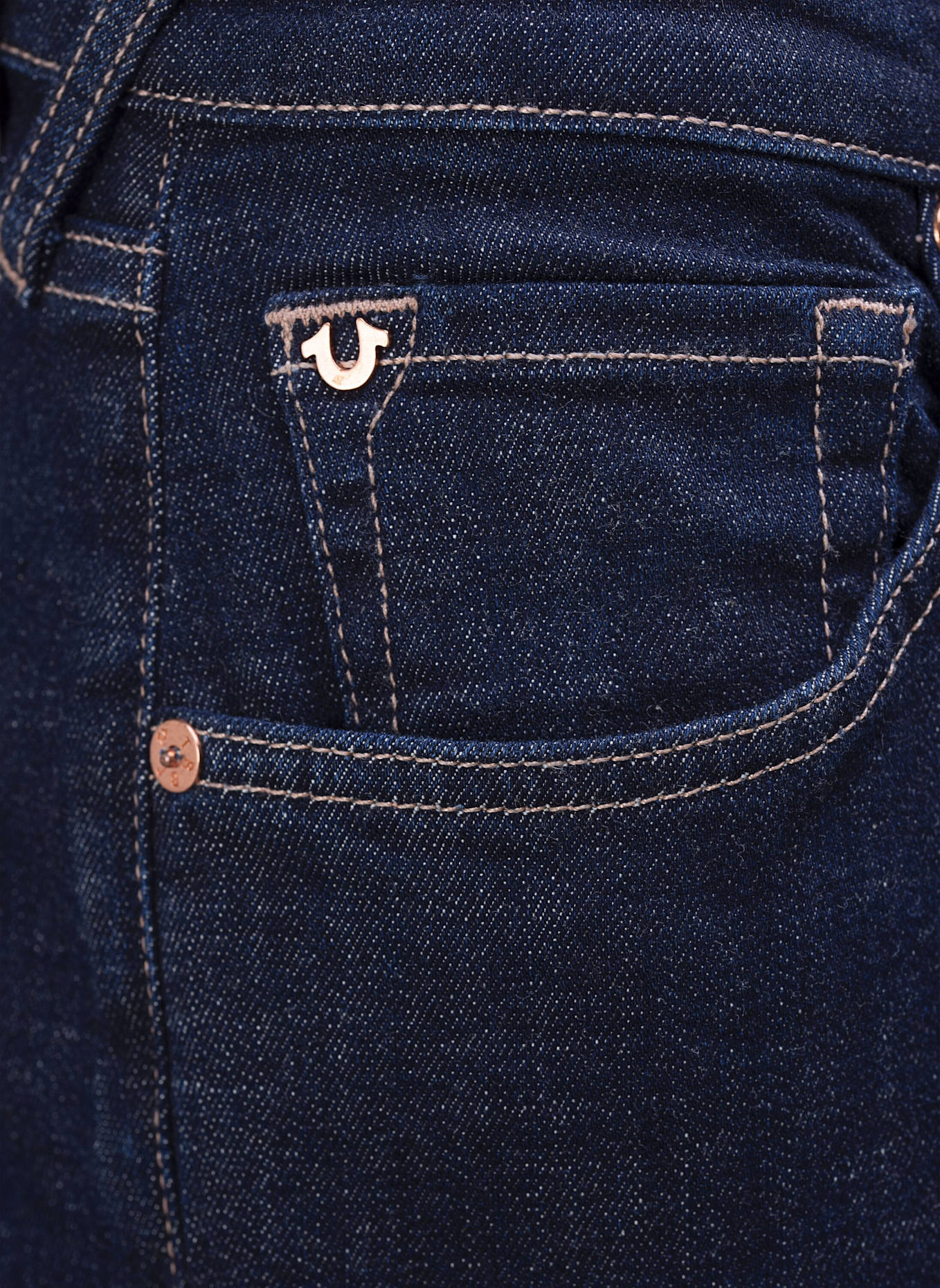 TRUE RELIGION Jeans KATE Straight: BLAUGRAU