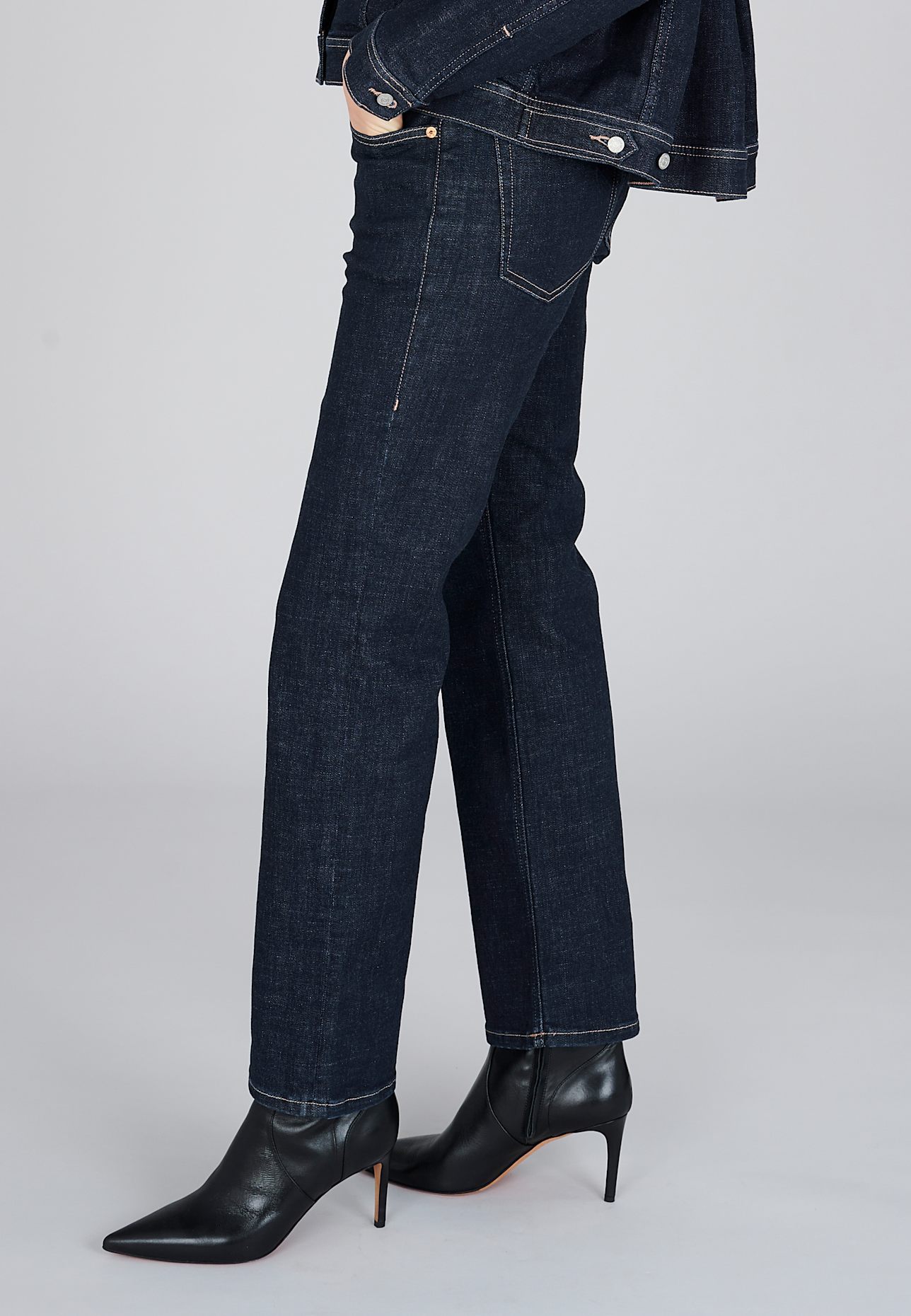 TRUE RELIGION Jeans KATE Straight: BLAUGRAU