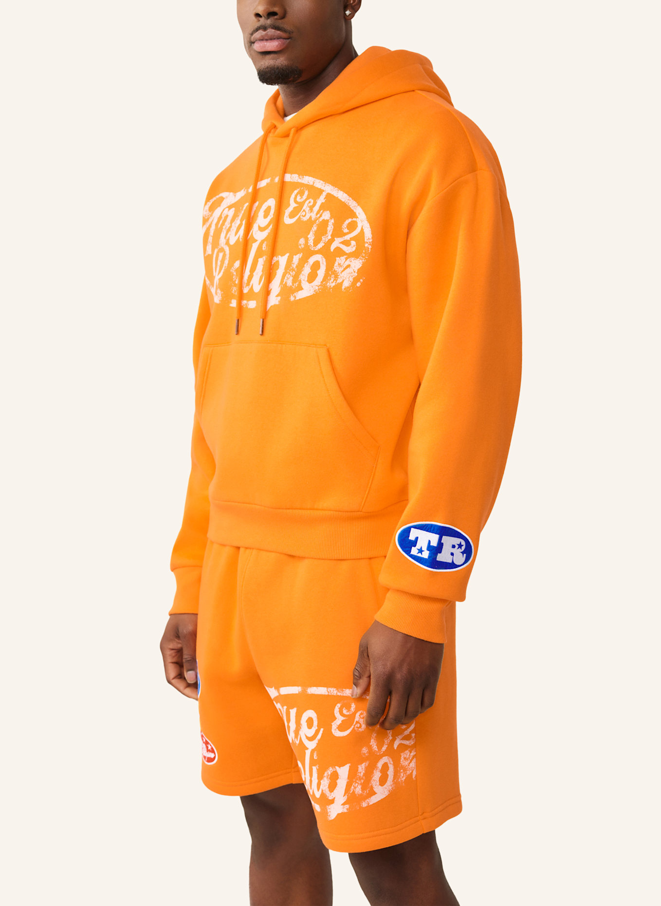 TRUE RELIGION Hoodie PATCH: BLAU