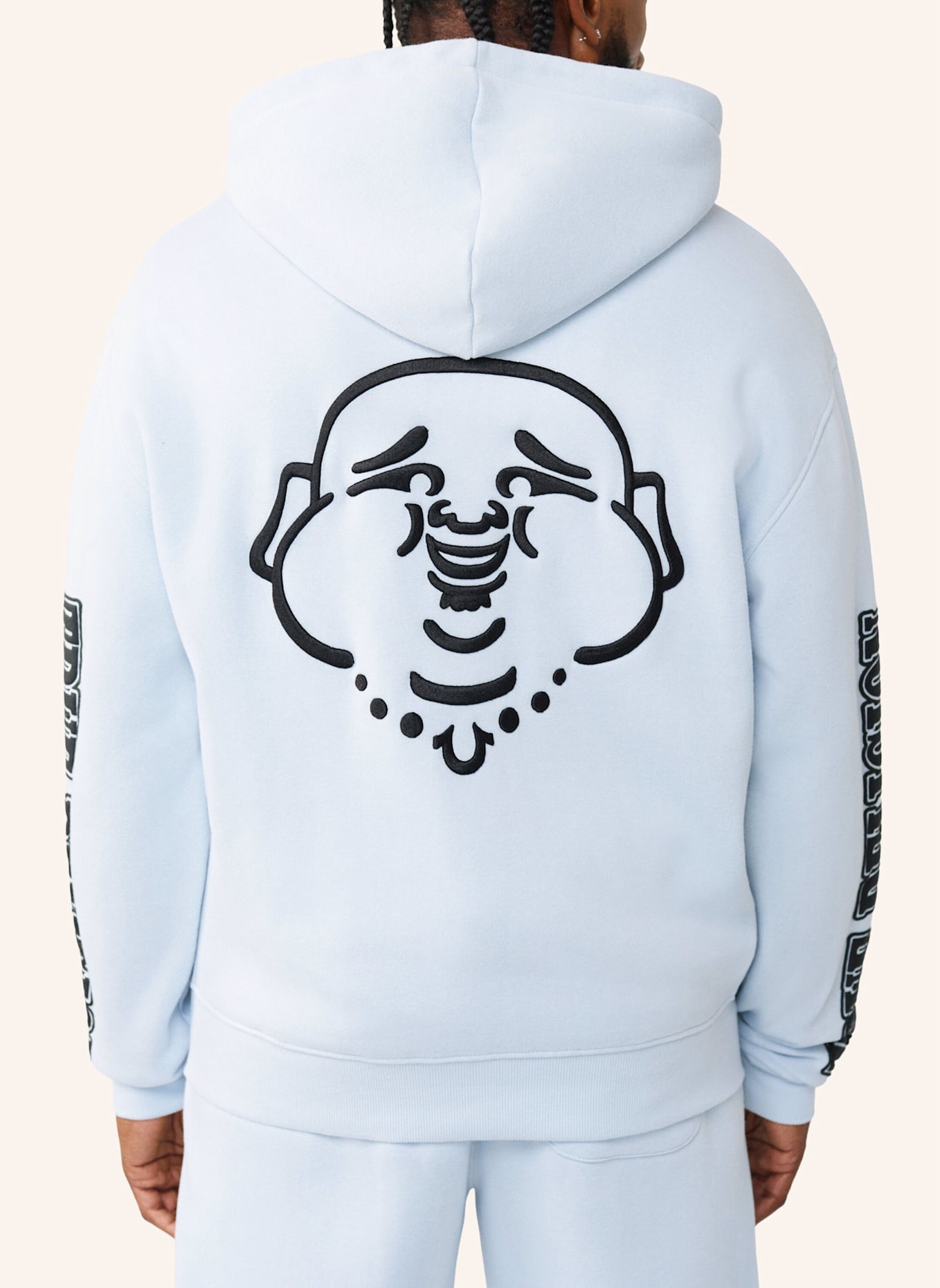 TRUE RELIGION Zip-Hoodie LOGO: GRAU