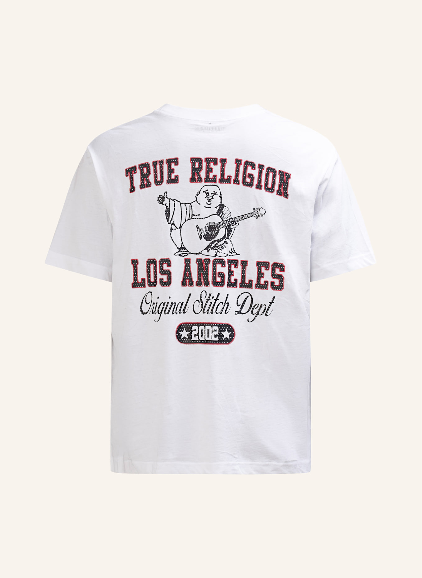 TRUE RELIGION T-Shirt PRINT BUDDHA: WEISS