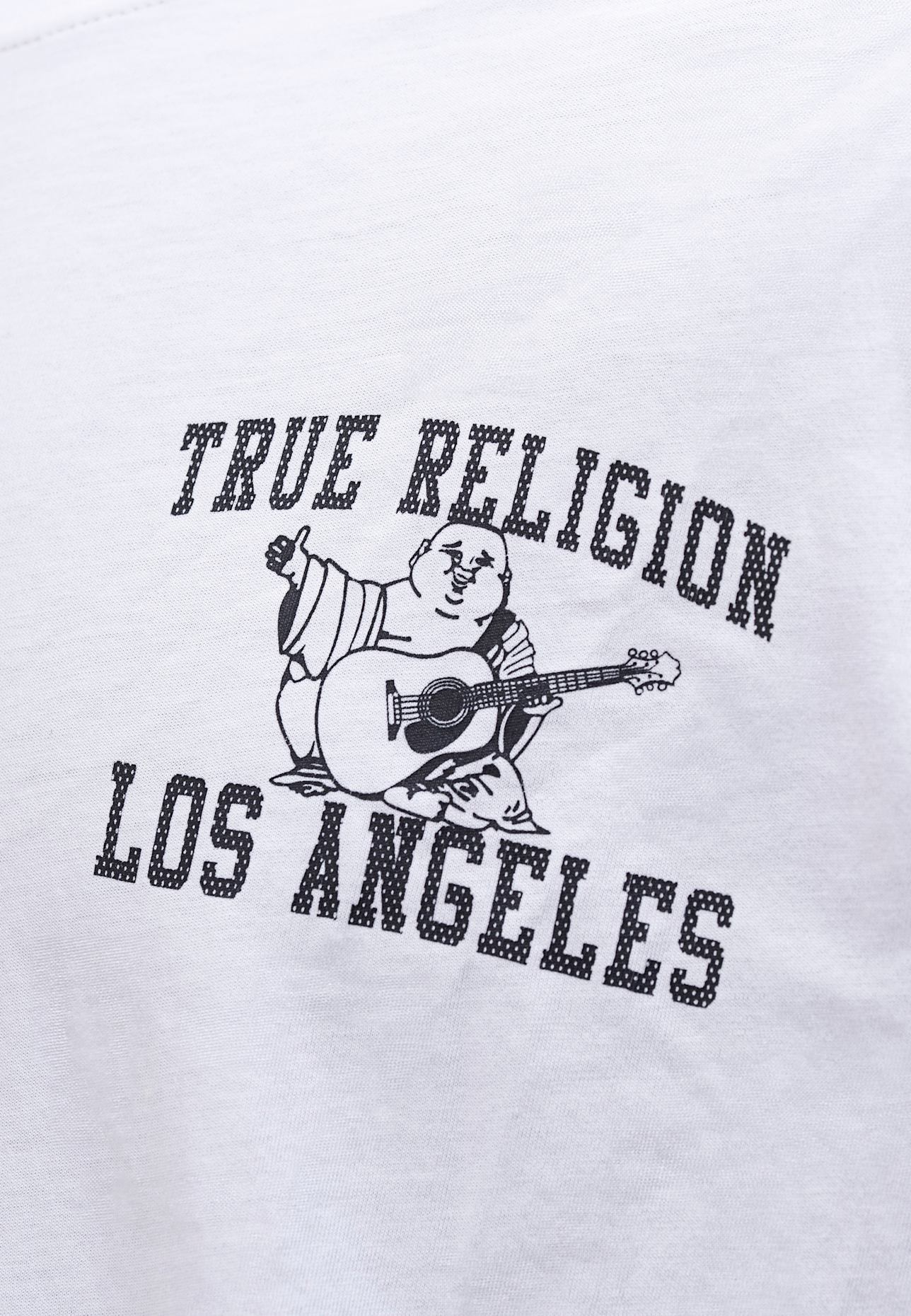 TRUE RELIGION T-Shirt PRINT BUDDHA: WEISS