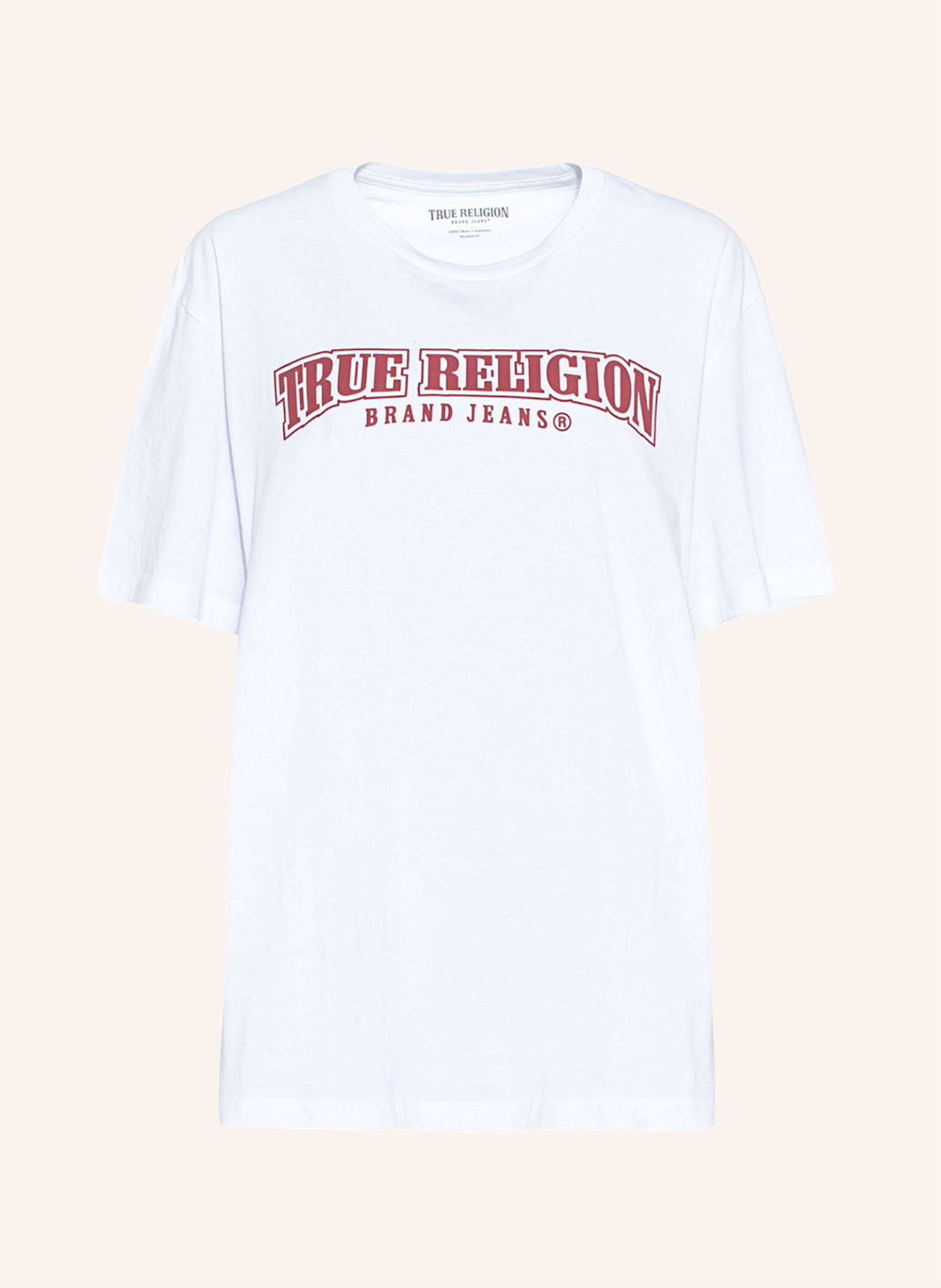 TRUE RELIGION T-Shirt BRUSH: WEISS