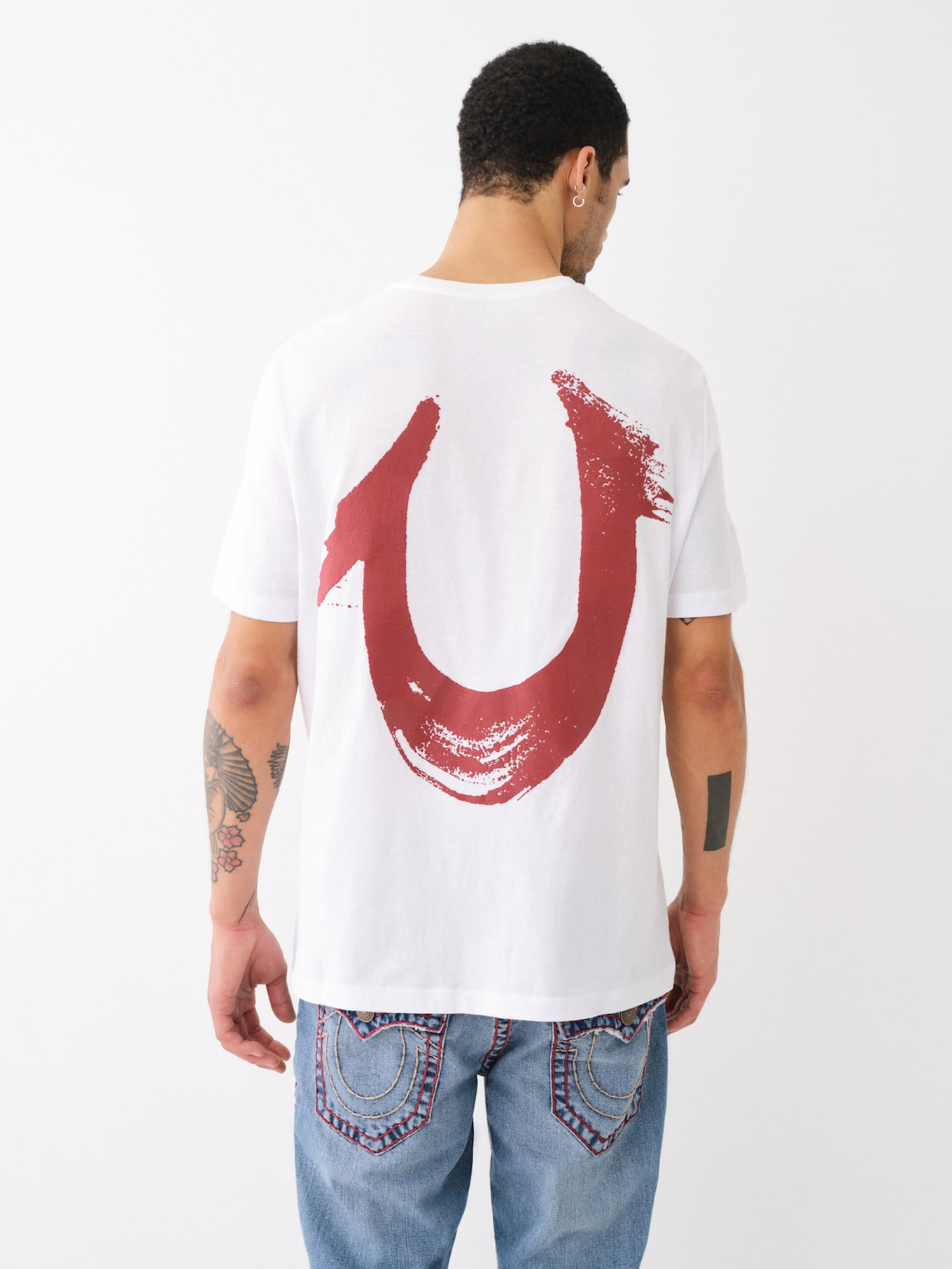 TRUE RELIGION T-Shirt BRUSH: WEISS