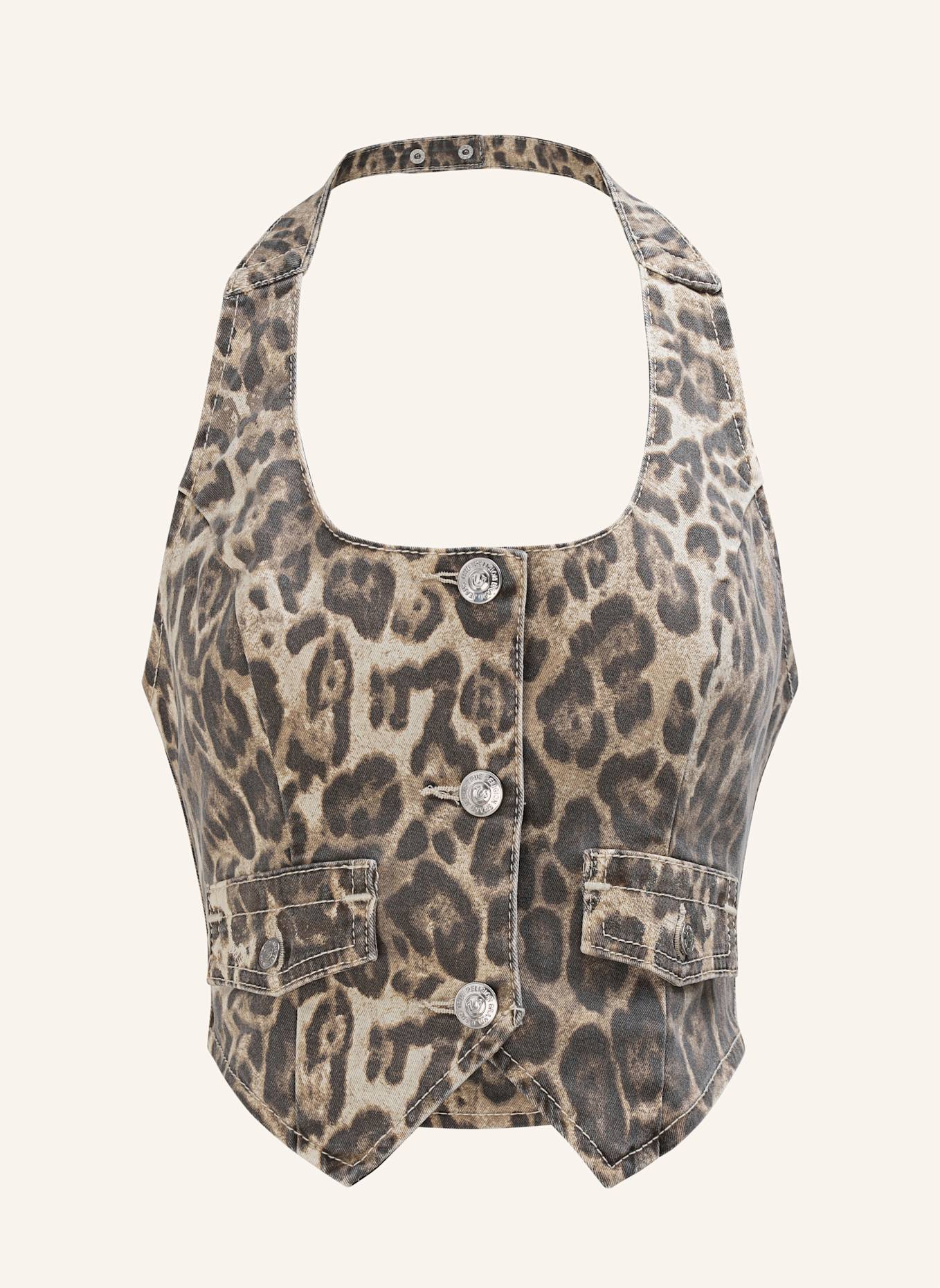 TRUE RELIGION Neckholder Top: BRAUN/ SCHWARZ