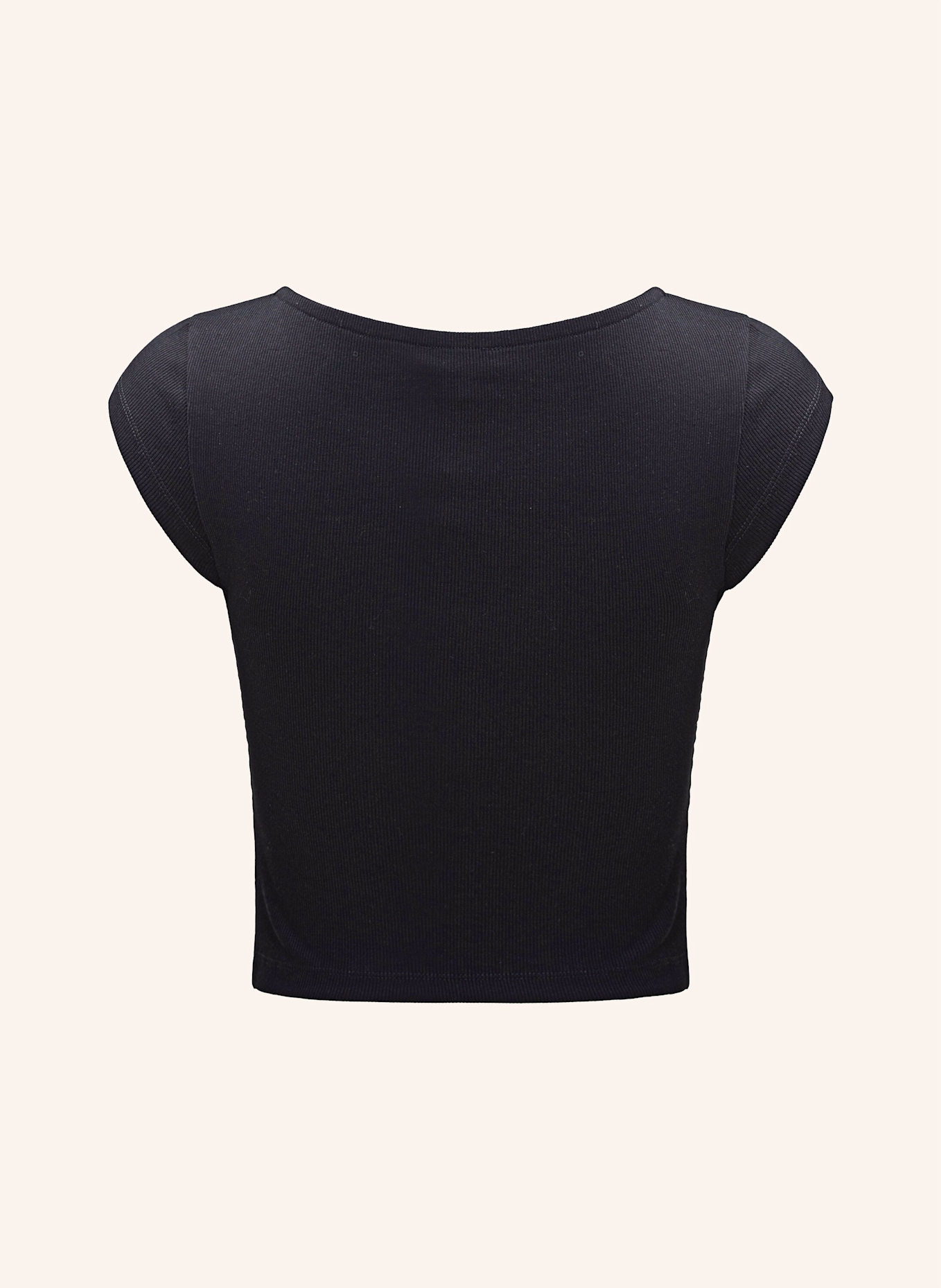 TRUE RELIGION Rib-Top CRYSTAL: SCHWARZ