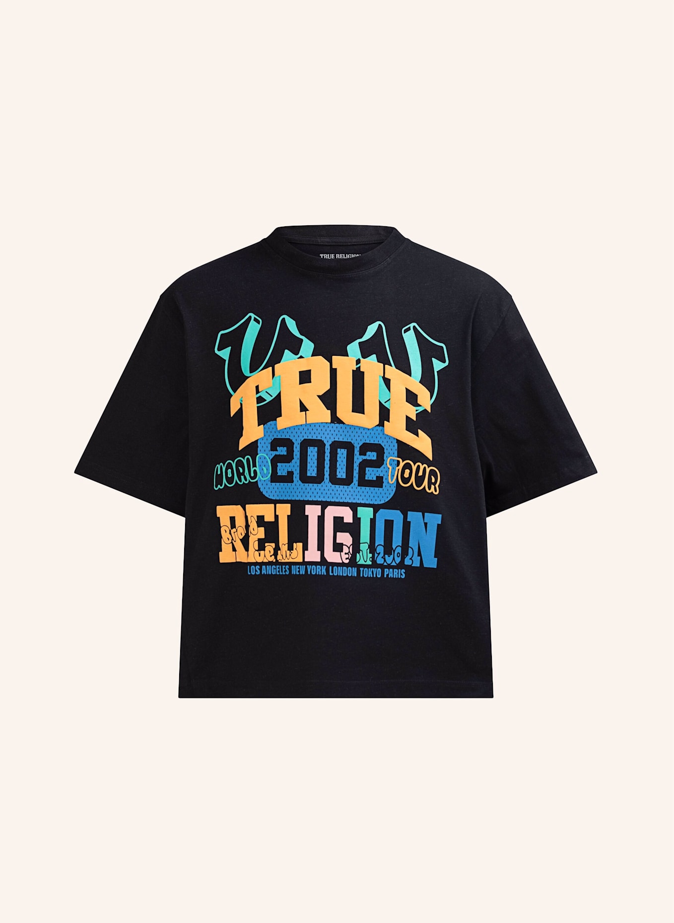TRUE RELIGION T-Shirt UNIVERSITY: SCHWARZ