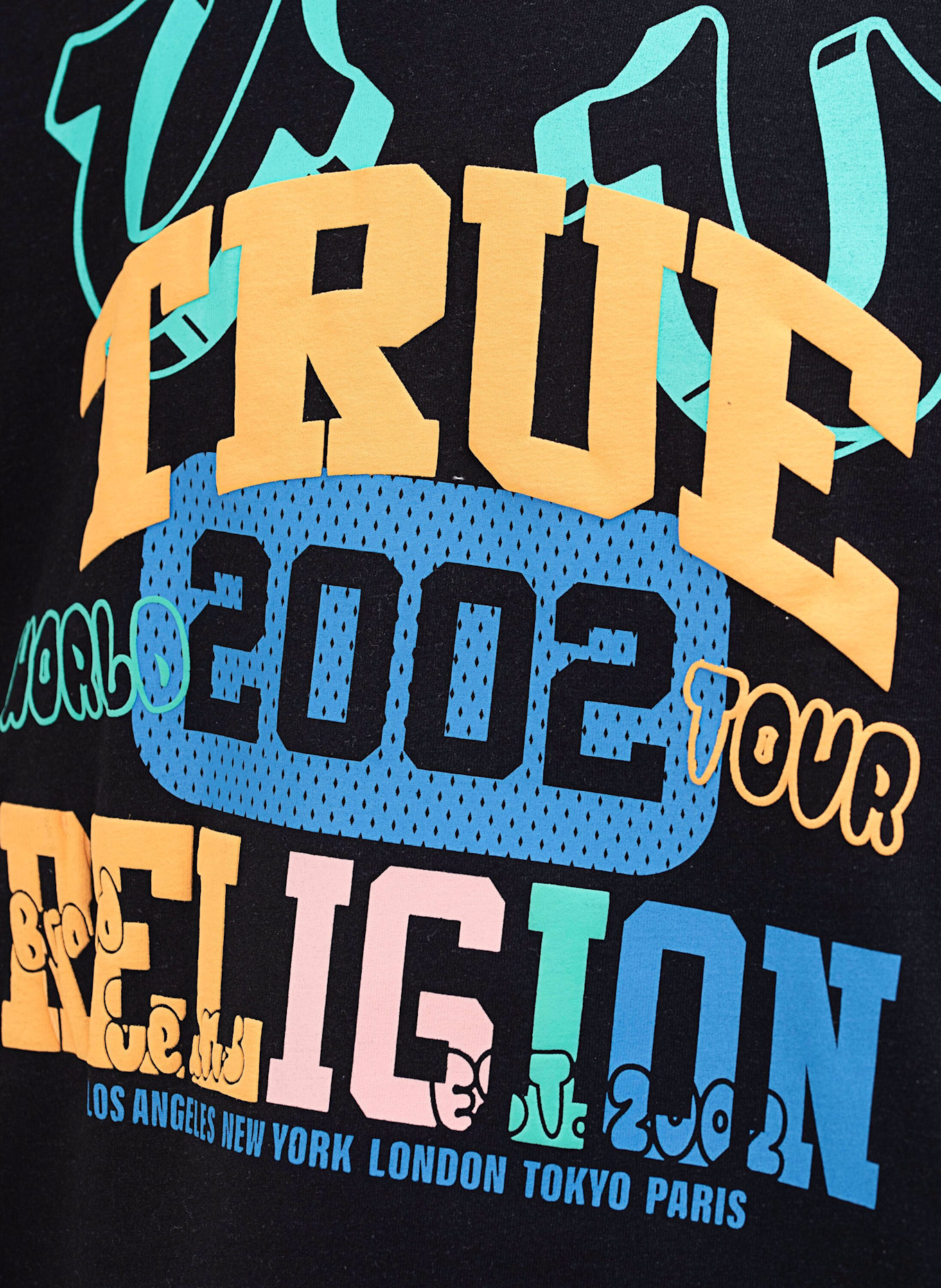 TRUE RELIGION T-Shirt UNIVERSITY: SCHWARZ