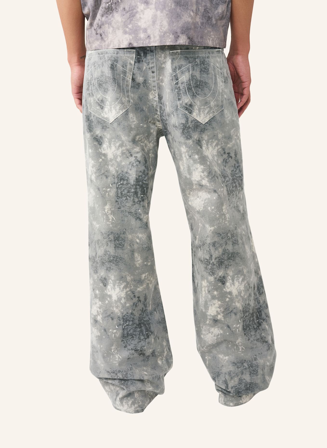 TRUE RELIGION Jeans VINNY Tie Dye Camo: GRAU
