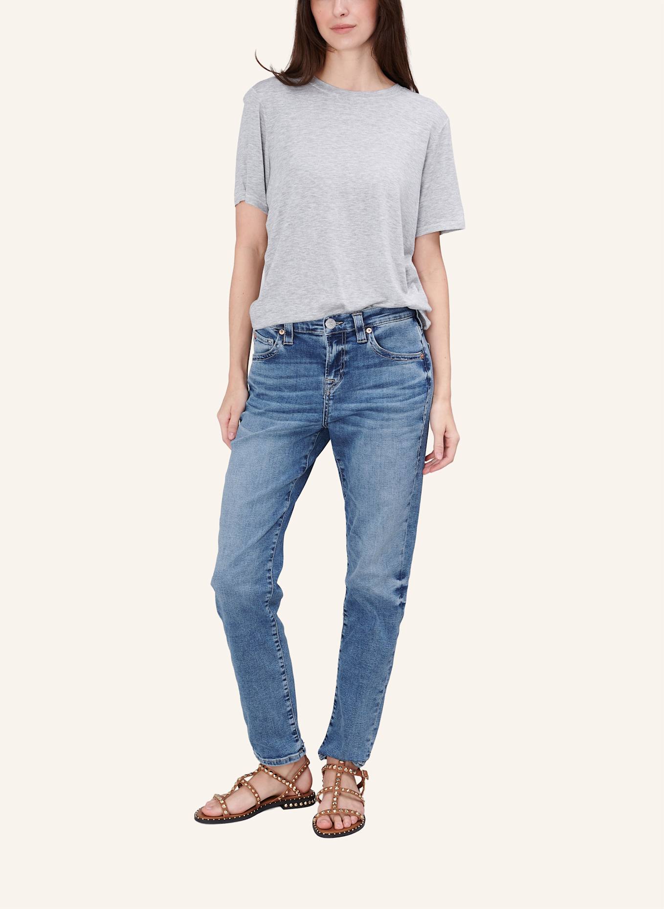 TRUE RELIGION Jeans Boyfriend: BLAUGRAU/ DUNKELBLAU