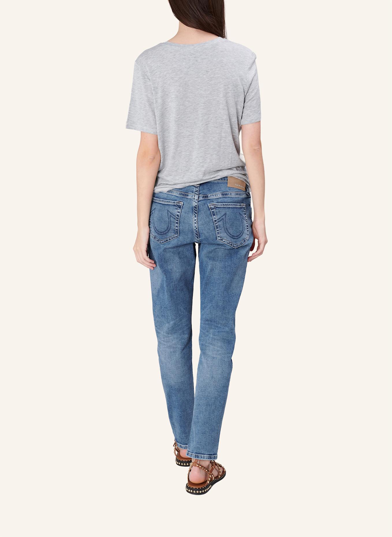 TRUE RELIGION Jeans Boyfriend: BLAUGRAU/ DUNKELBLAU