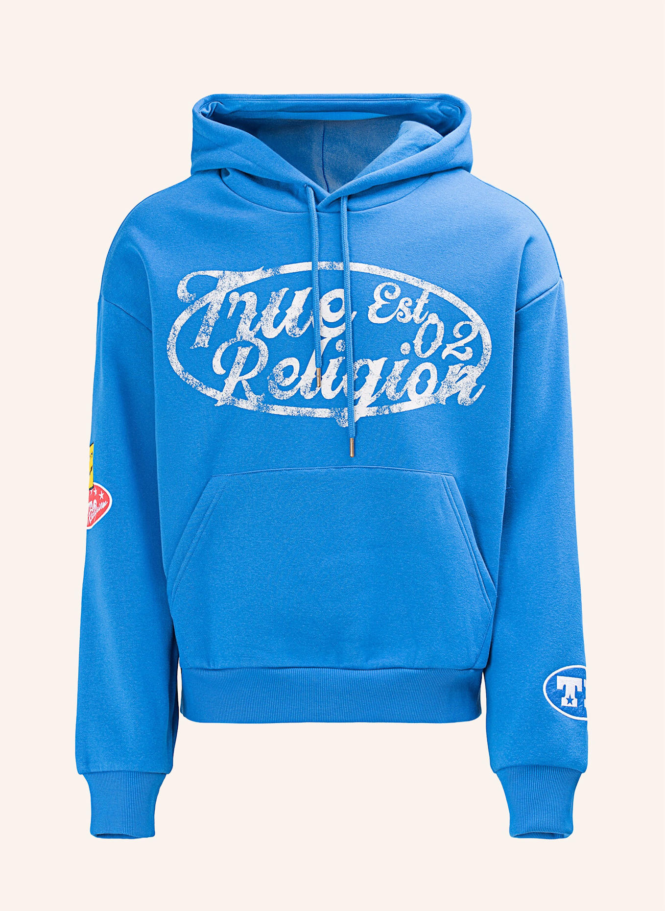 TRUE RELIGION Hoodie PATCH: BLAU