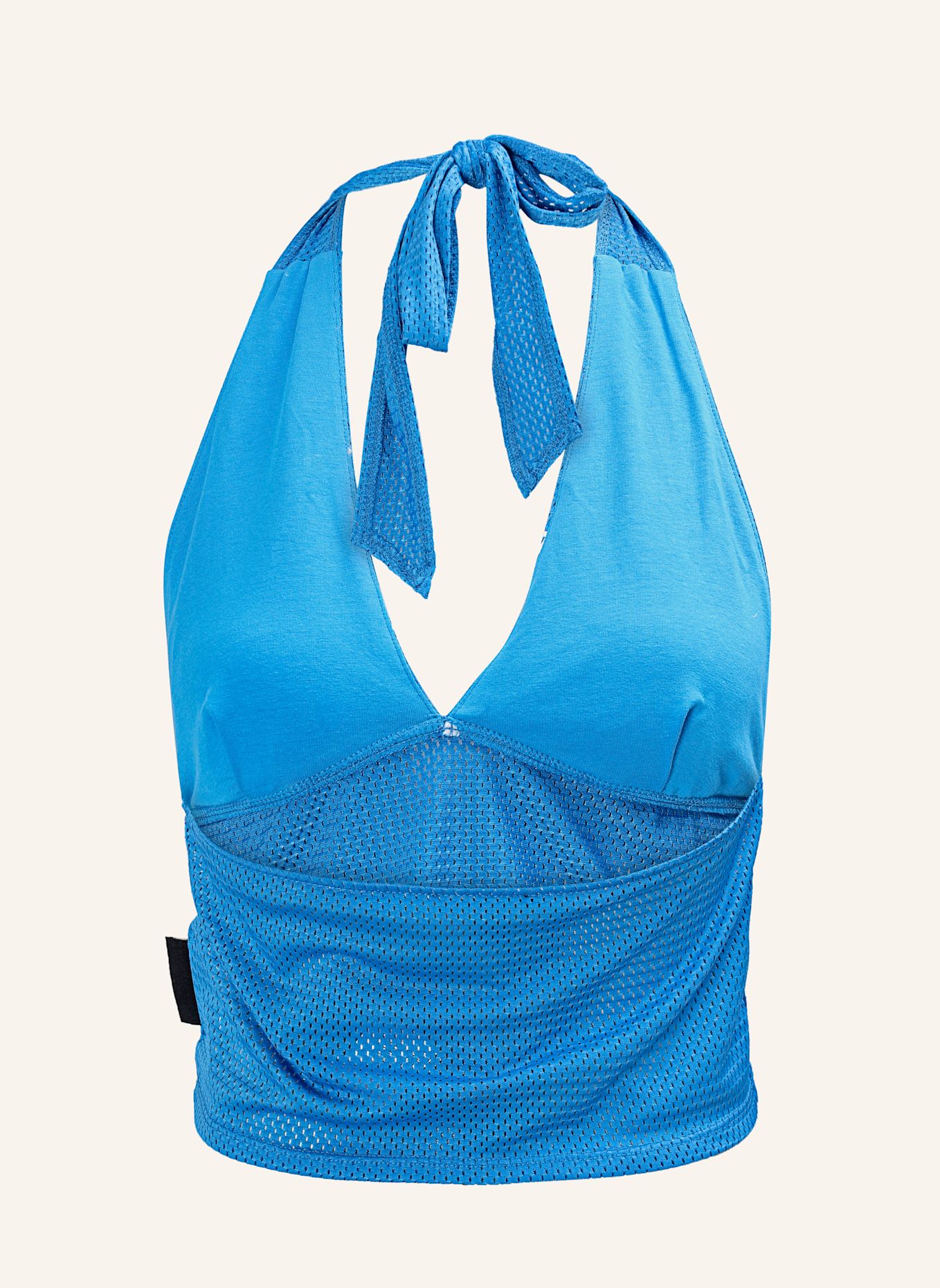 TRUE RELIGION Mesh-Halter Top: BLAU