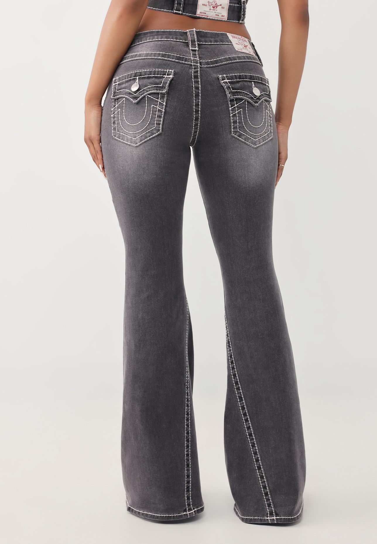 TRUE RELIGION Flared-Jeans: SCHWARZ