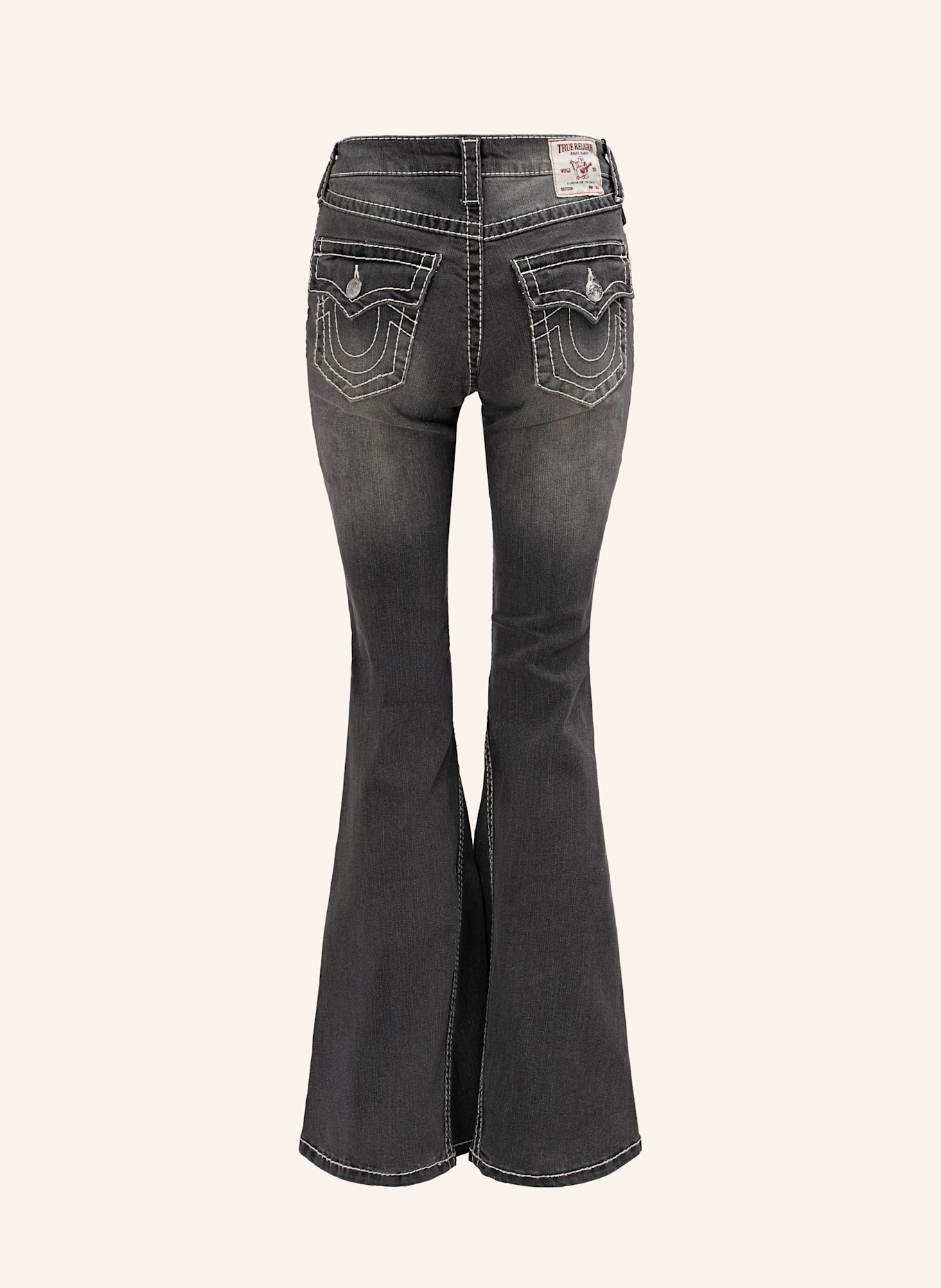 TRUE RELIGION Flared-Jeans: SCHWARZ