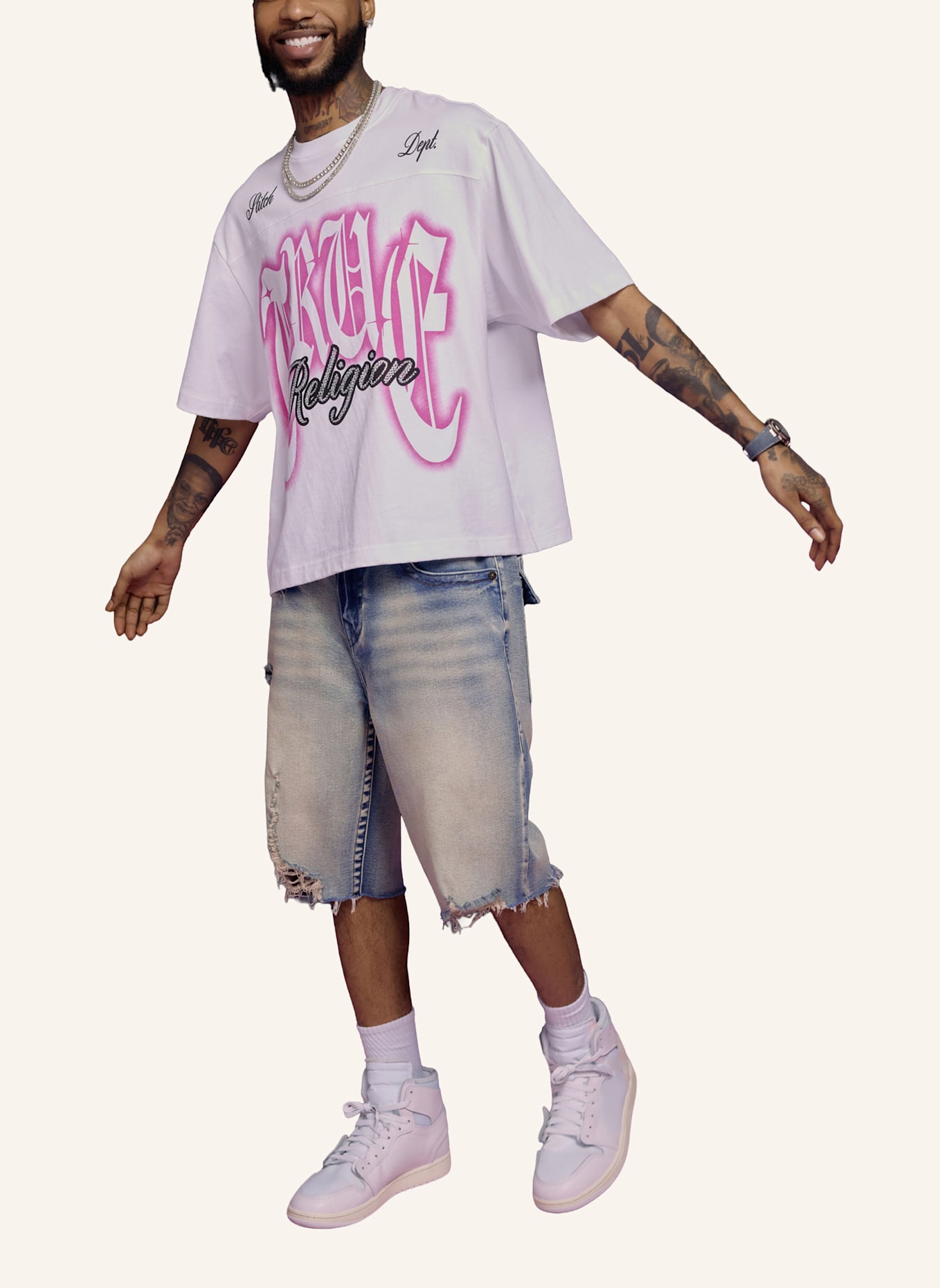 TRUE RELIGION Shorts BOBBY: BLAU