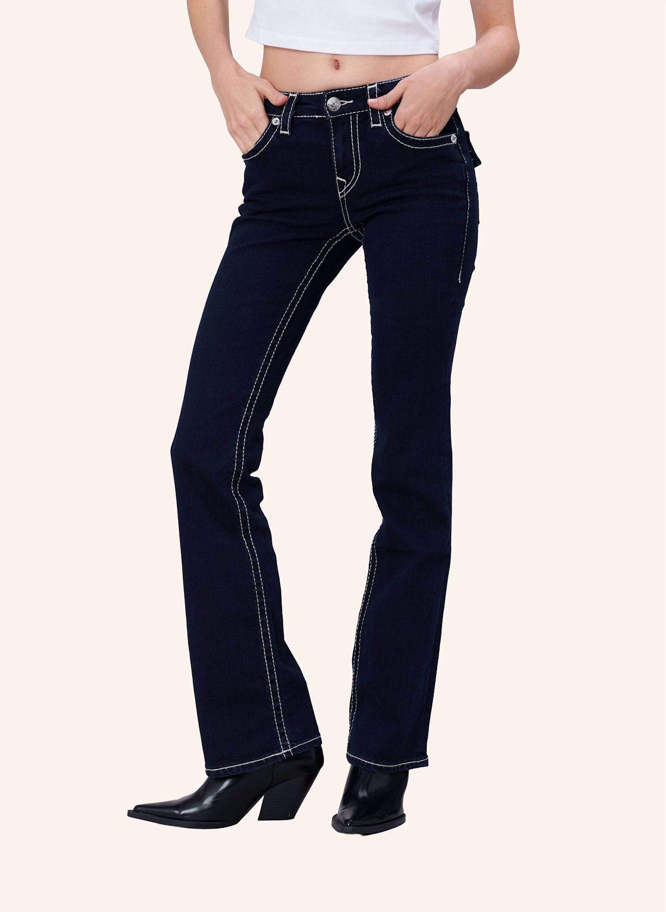 TRUE RELIGION Jeans BECCA Bootcut: BLAU