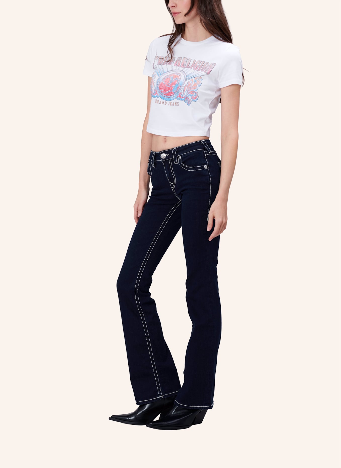 TRUE RELIGION Jeans BECCA Bootcut: BLAU