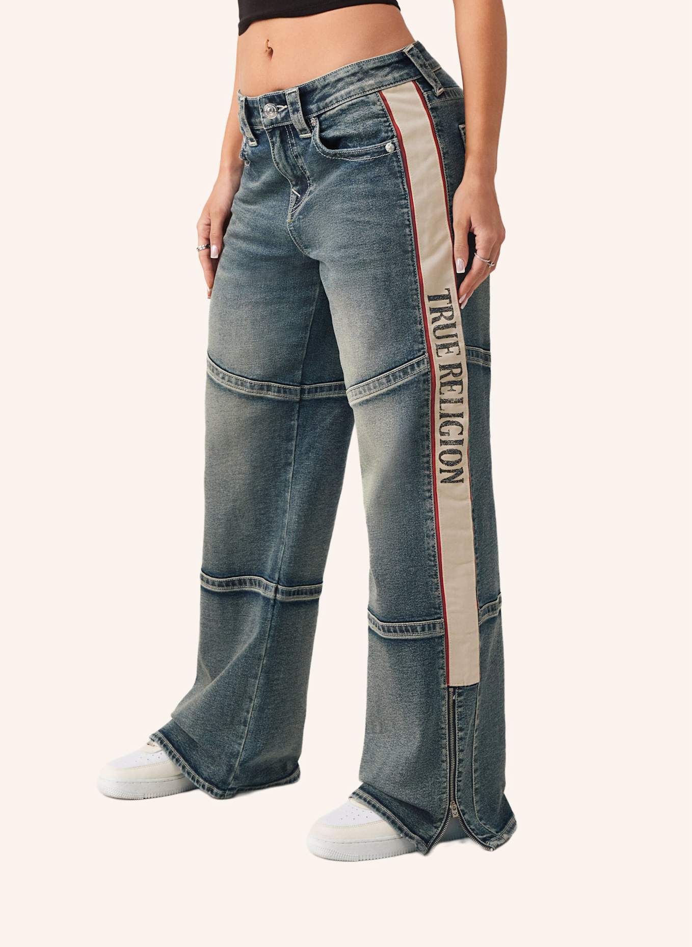 TRUE RELIGION Jeans BOBBI Baggy: BLAU
