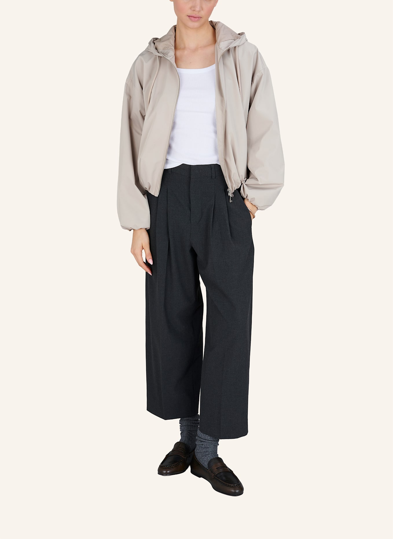 TRUE RELIGION Balloon Jacke: BEIGE
