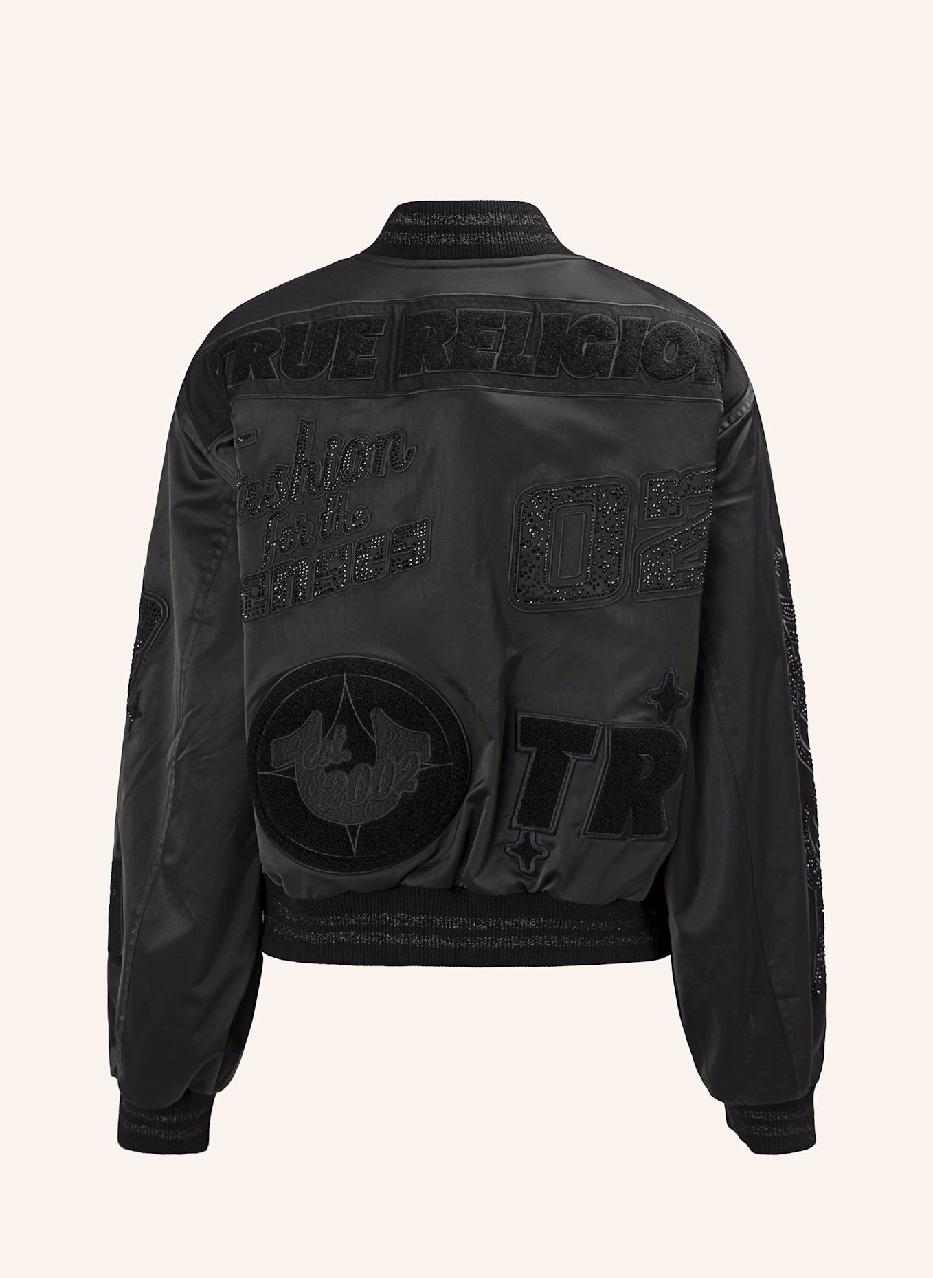 TRUE RELIGION Bomberjacke CRYSTAL: SCHWARZ