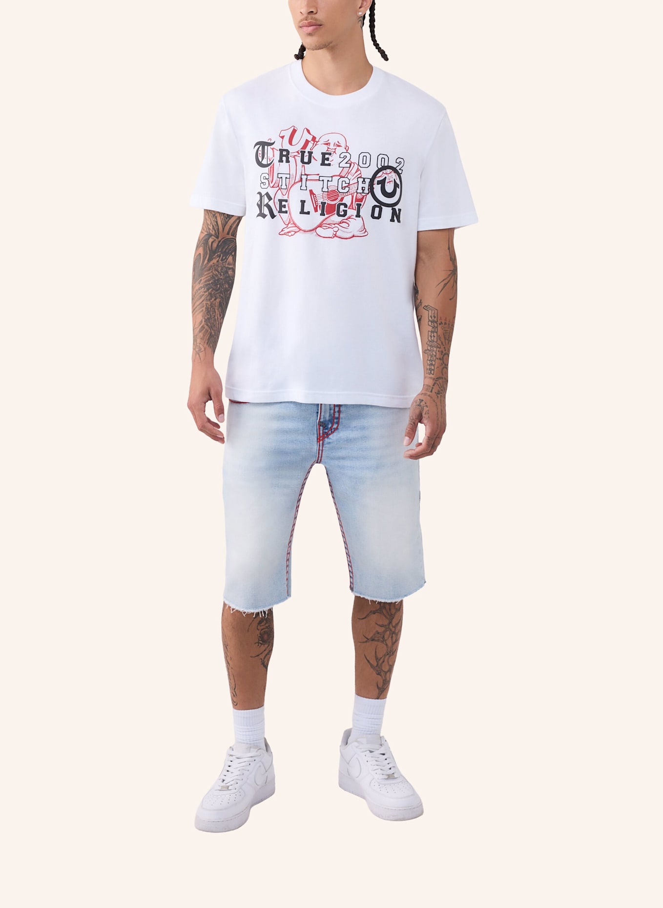 TRUE RELIGION T-Shirt BUDDHA LETTERS
