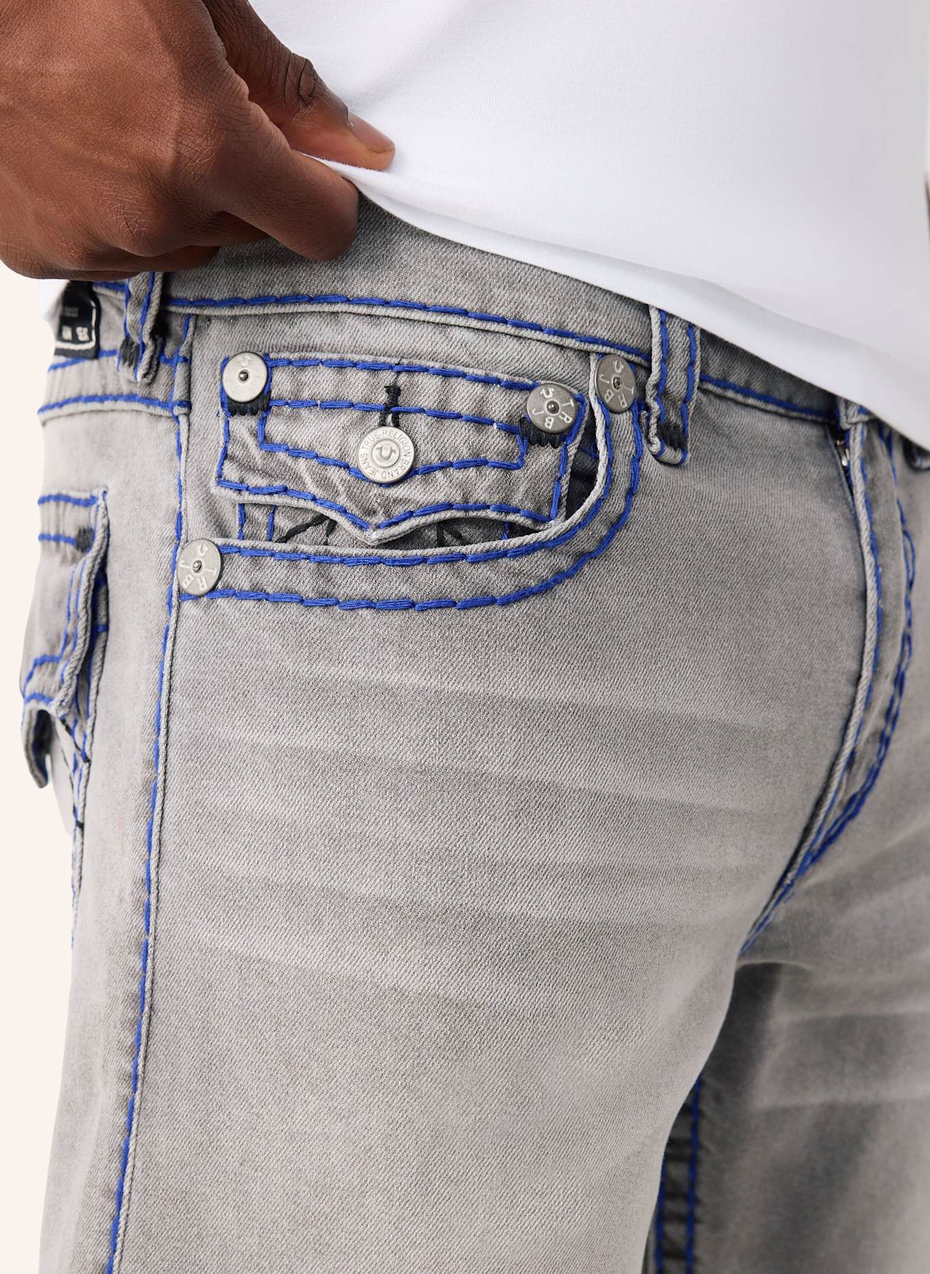 TRUE RELIGION Jeans RICKY Super T: GRAU