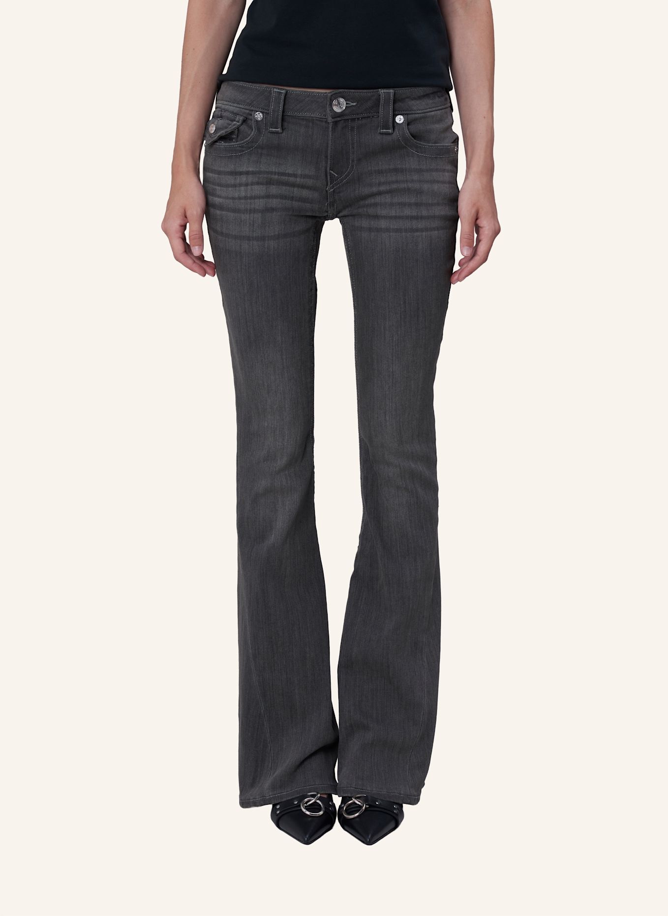 TRUE RELIGION Jeans Bootcut JOEY: SCHWARZ