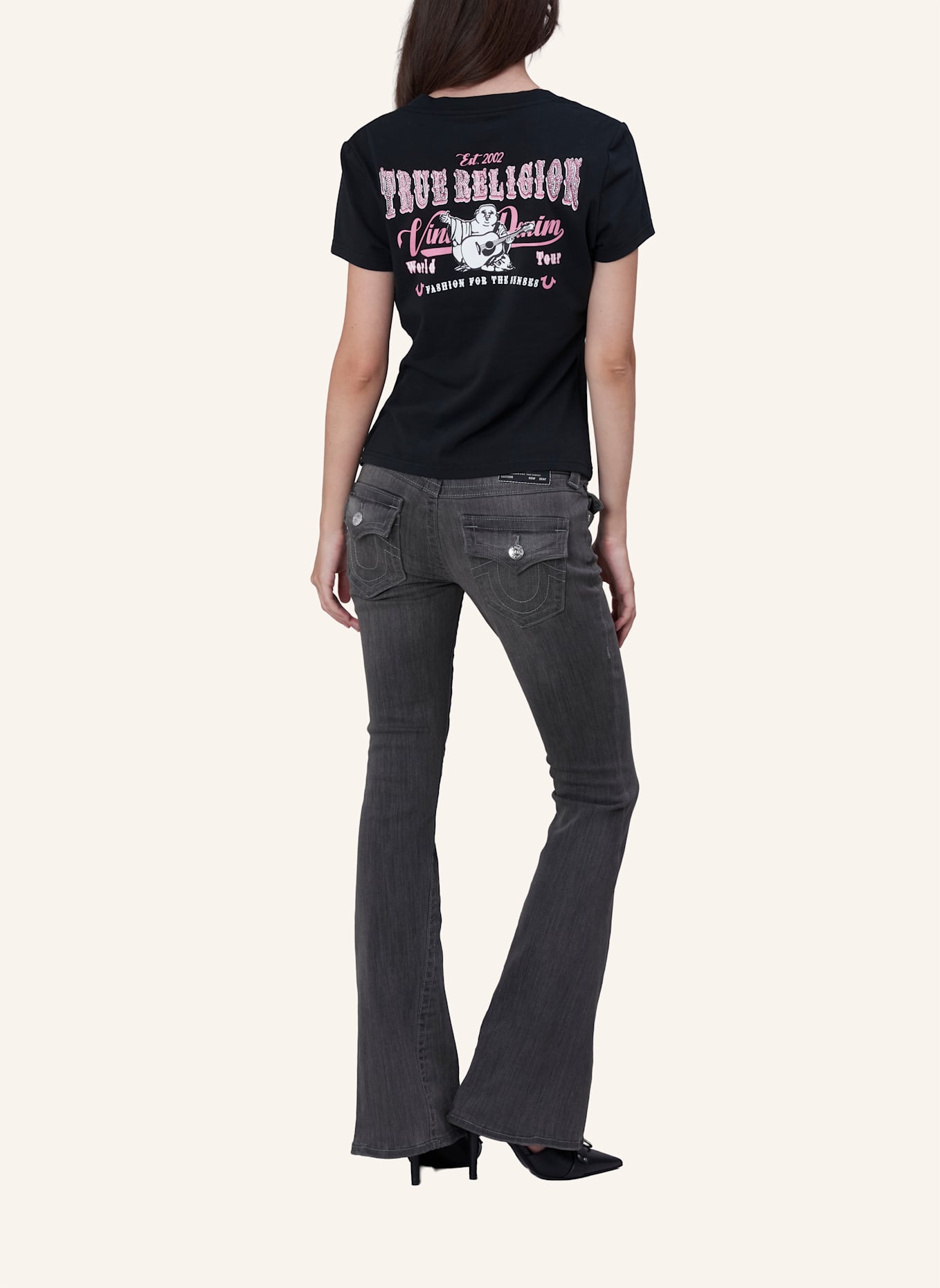 TRUE RELIGION Jeans Bootcut JOEY: CHARCOAL