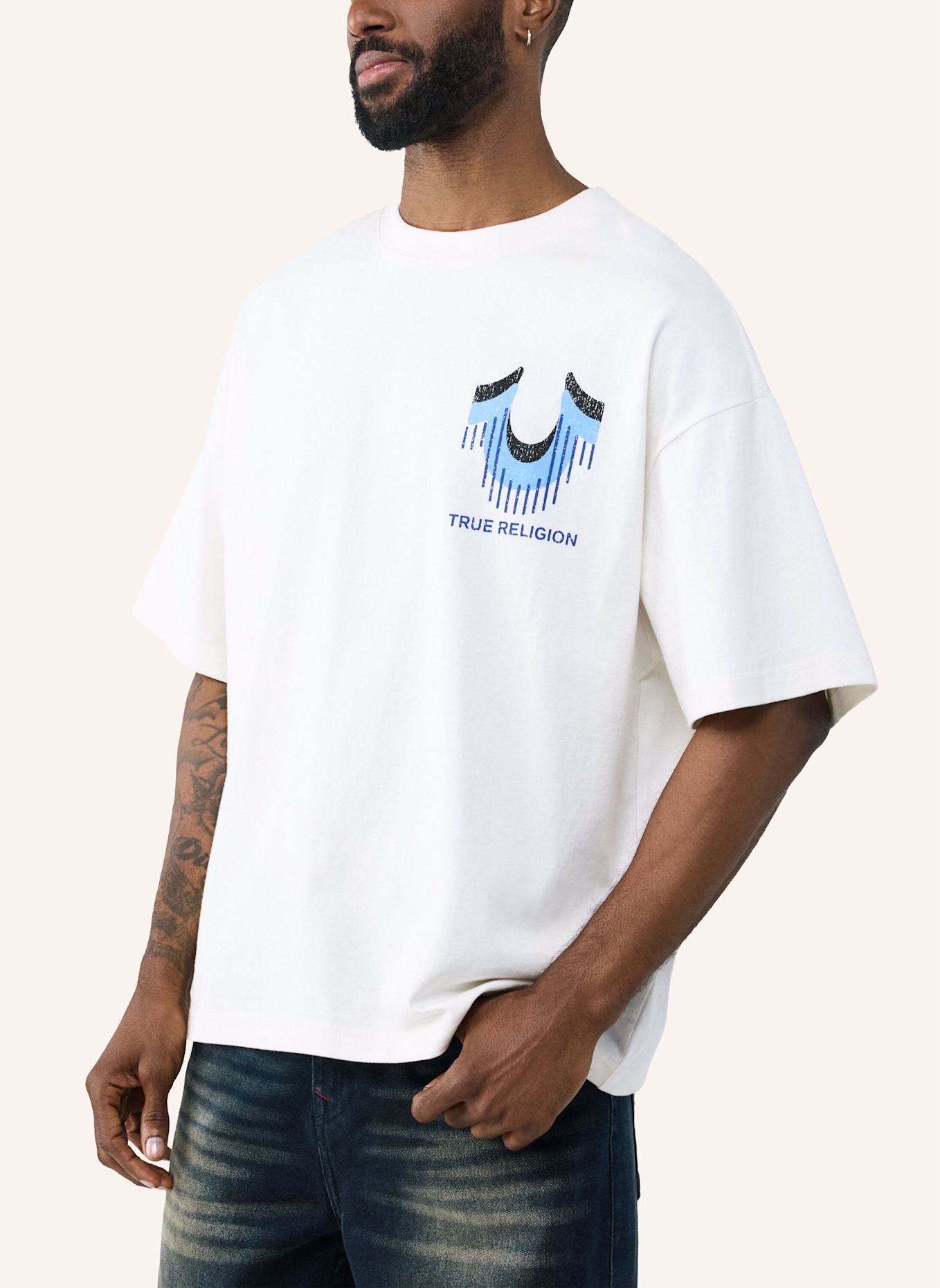 TRUE RELIGION T-Shirt RETRO: WEISS