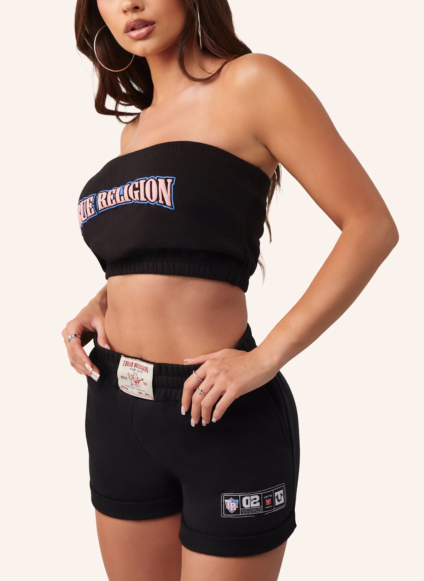 TRUE RELIGION Bandeau Top: SCHWARZ